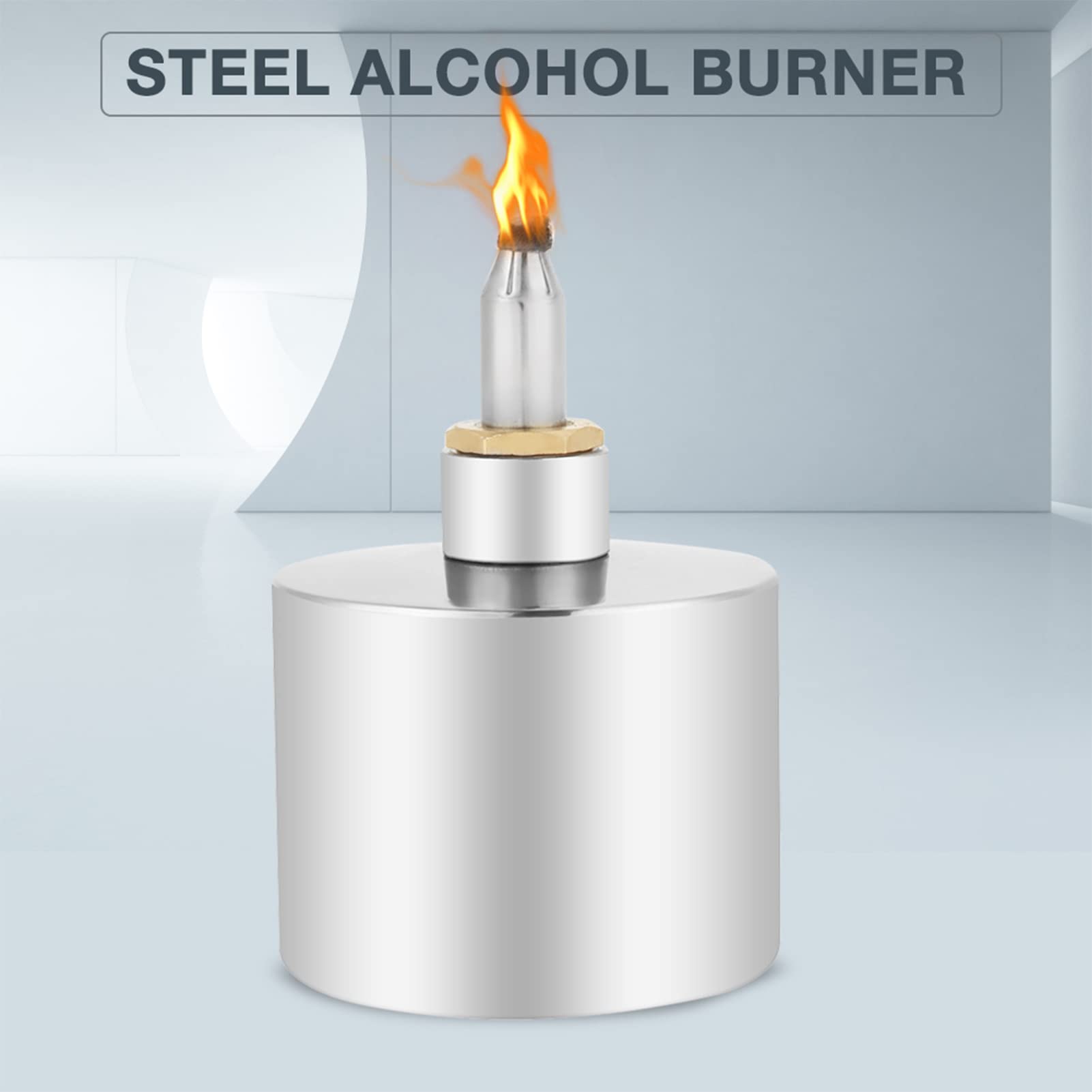 200ml 304 Stainless Steel Alcohol Lamp with Wick - Thickened Lab Burner for Biology, Chemistry & Dental Experiments | Perfect for Science Labs, Classroom Demonstrations & Professional Use