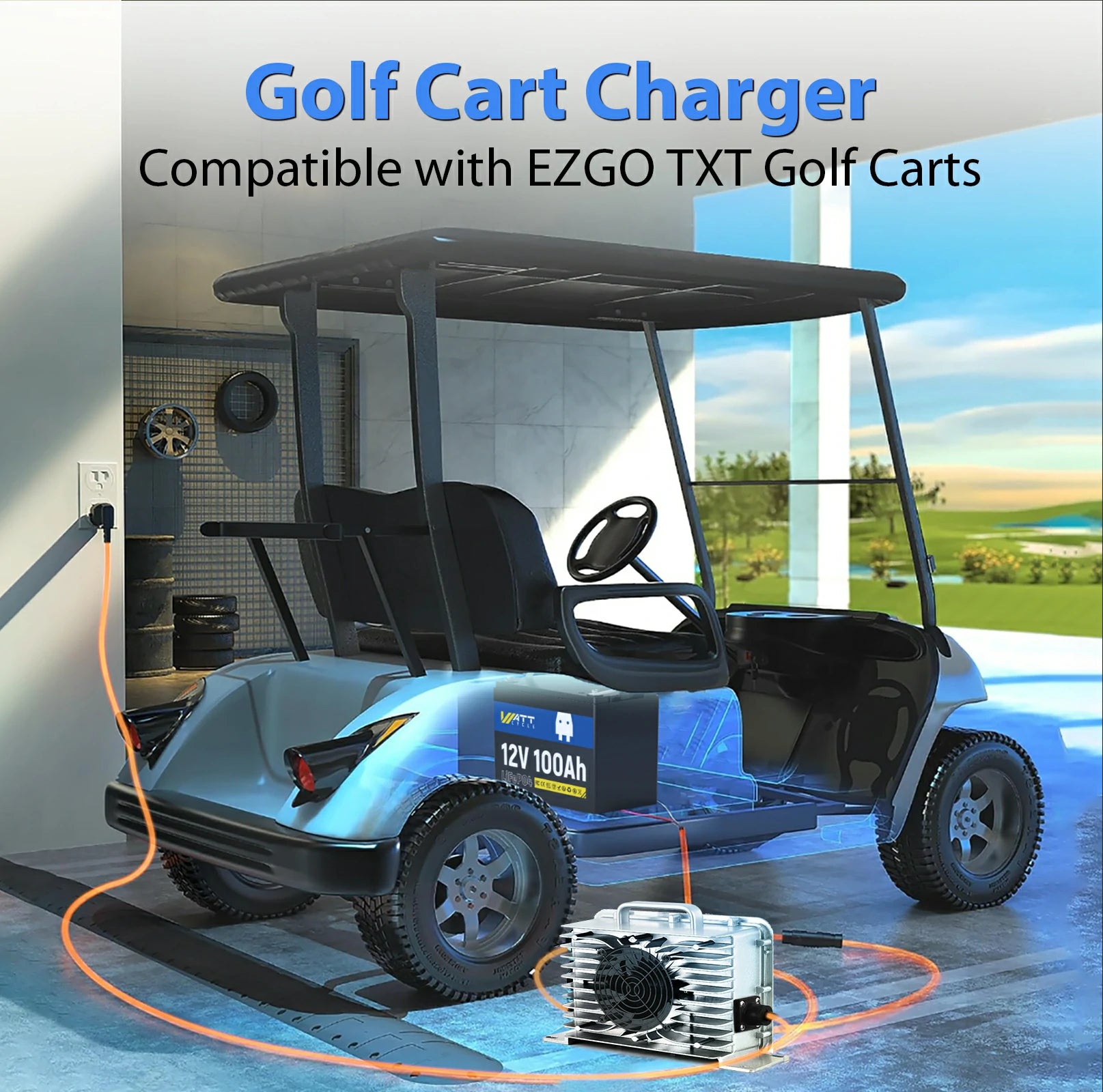 43.8V 18A LiFePO4 Battery Charger with Aluminum Shell - Fast Charging for Electric Bikes, Scooters, Golf Carts & Solar Power Systems