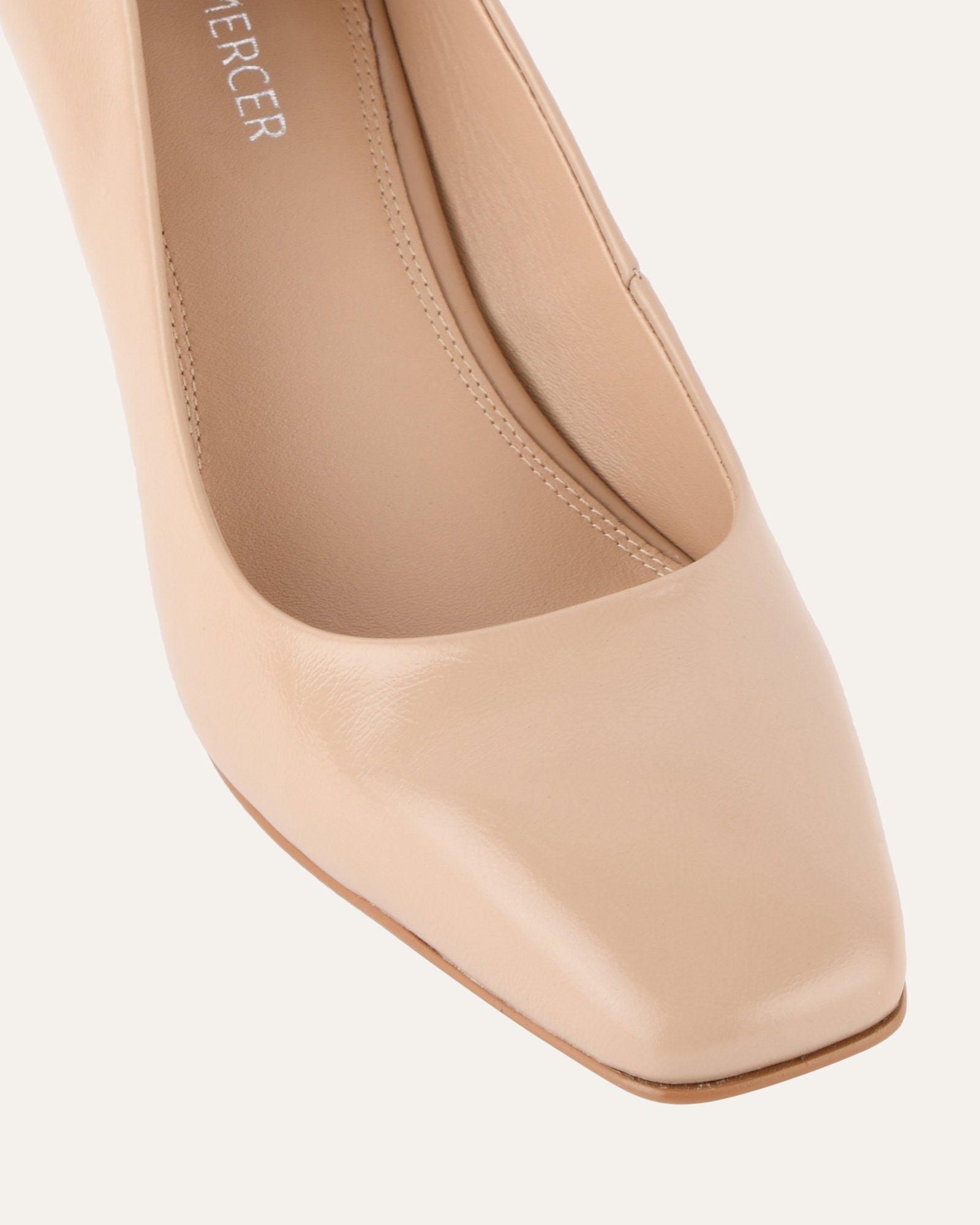 JULIE Women's Mid Heels Blush Leather Pumps - Elegant Dress Shoes for Work, Party & Wedding