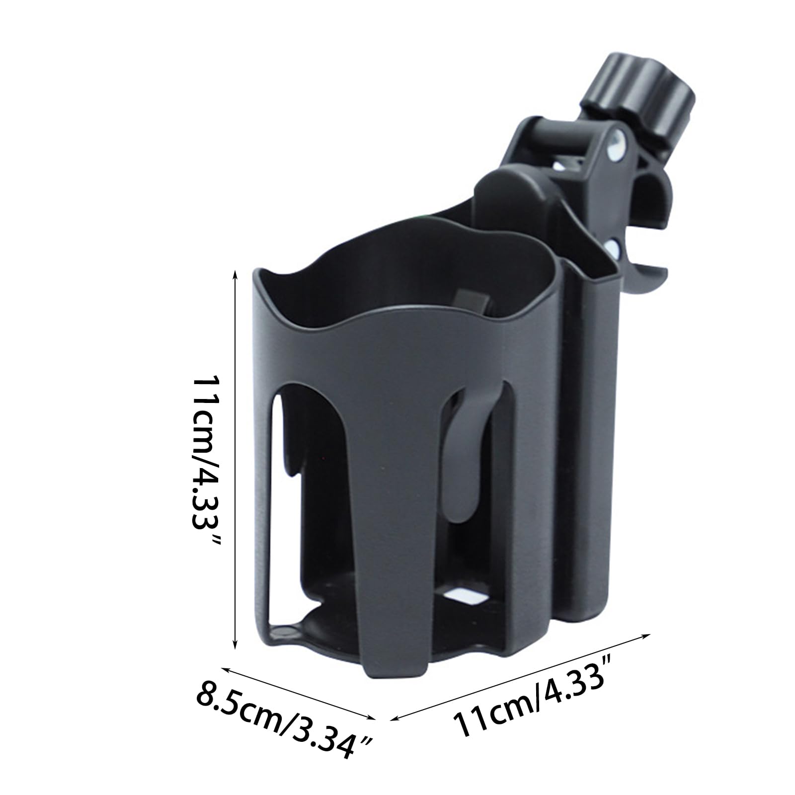 BAIMOQI 2 in 1 Universal Baby Stroller Cup Holder with Phone Holder - 360° Rotatable Milk Bottle Storage Rack, Stroller Accessory for Feeding & Shopping Convenience