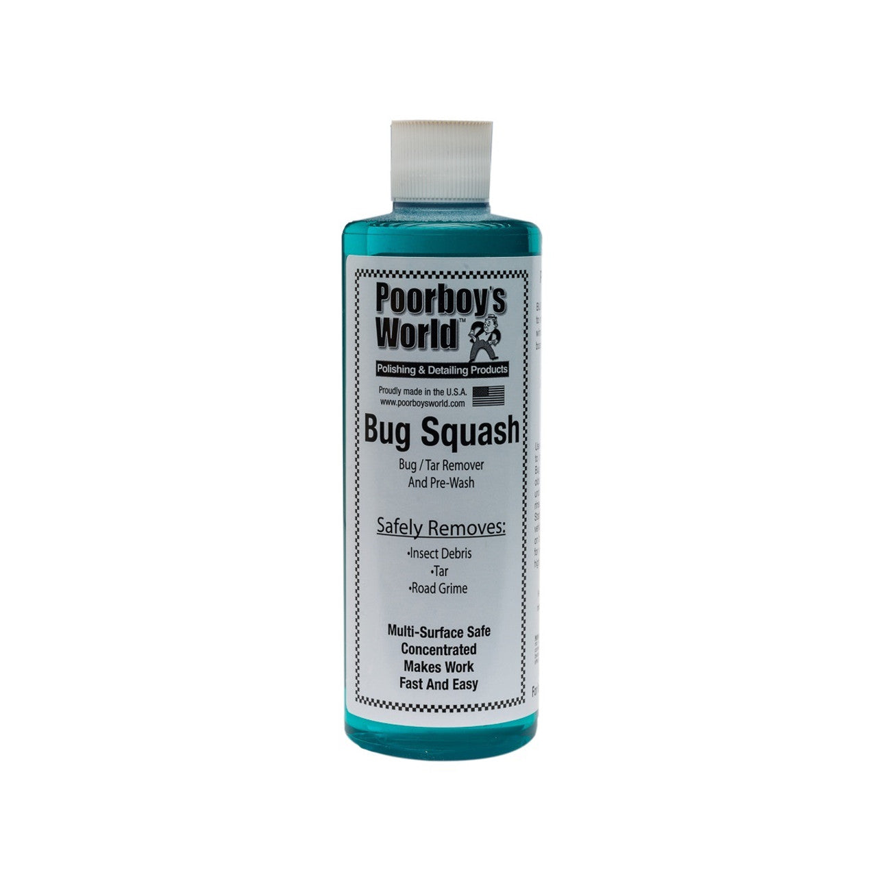 Poorboy's World Bug Squash - Premium Car Bug & Tar Remover for Cars, Trucks & Motorcycles | Safe for Paint & Clear Coat | Quick & Easy Insect Residue Cleaner | Perfect for Road Trips & Summer Driving