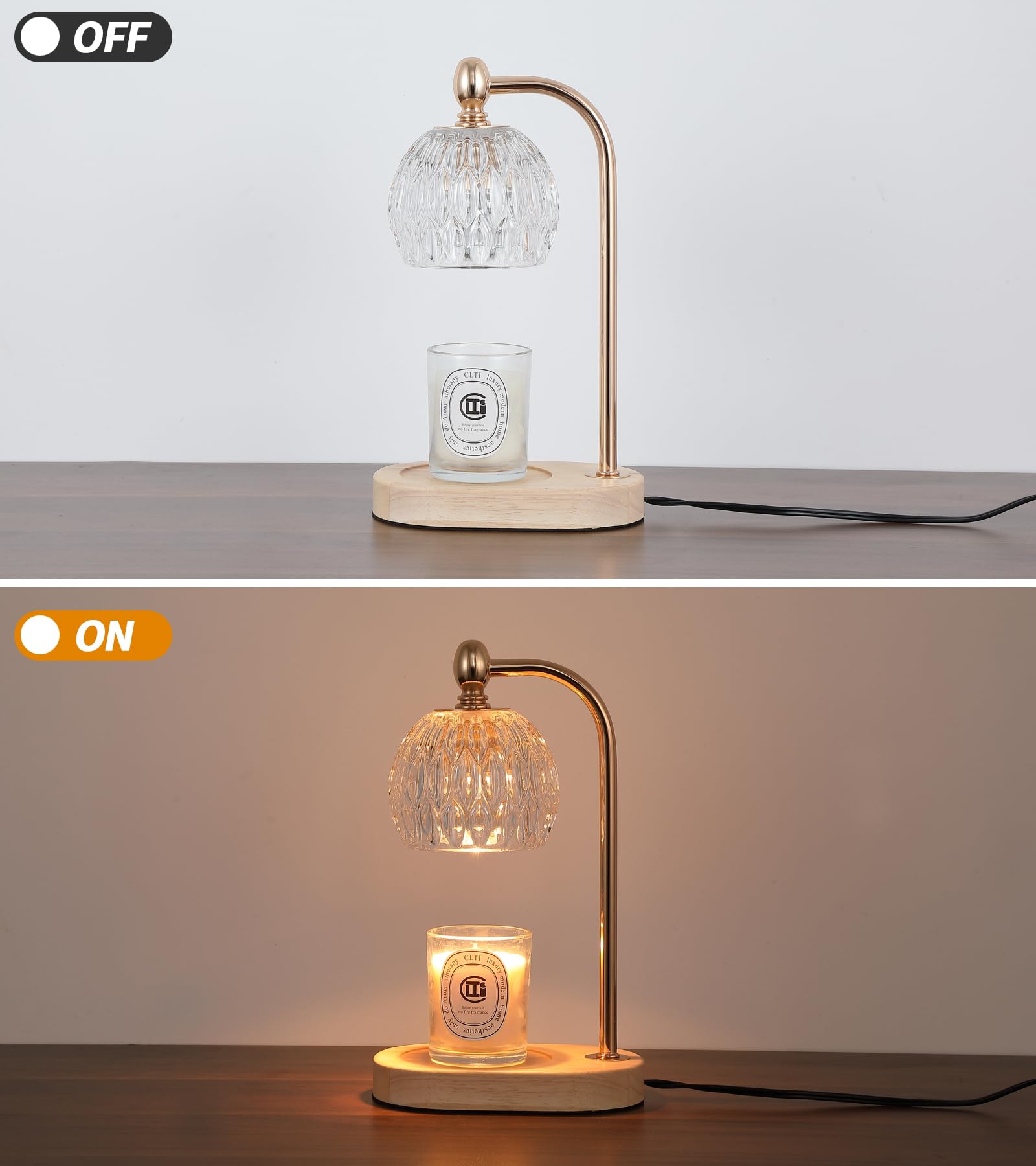 Electric Candle Warmer Lamp with Timer & Dimmer - Fragrance Wax Melter for Home, Bedroom, Living Room Decor - Perfect Gift for Women with 2 Bulbs - Ideal for Relaxation, Aromatherapy & Cozy Ambiance