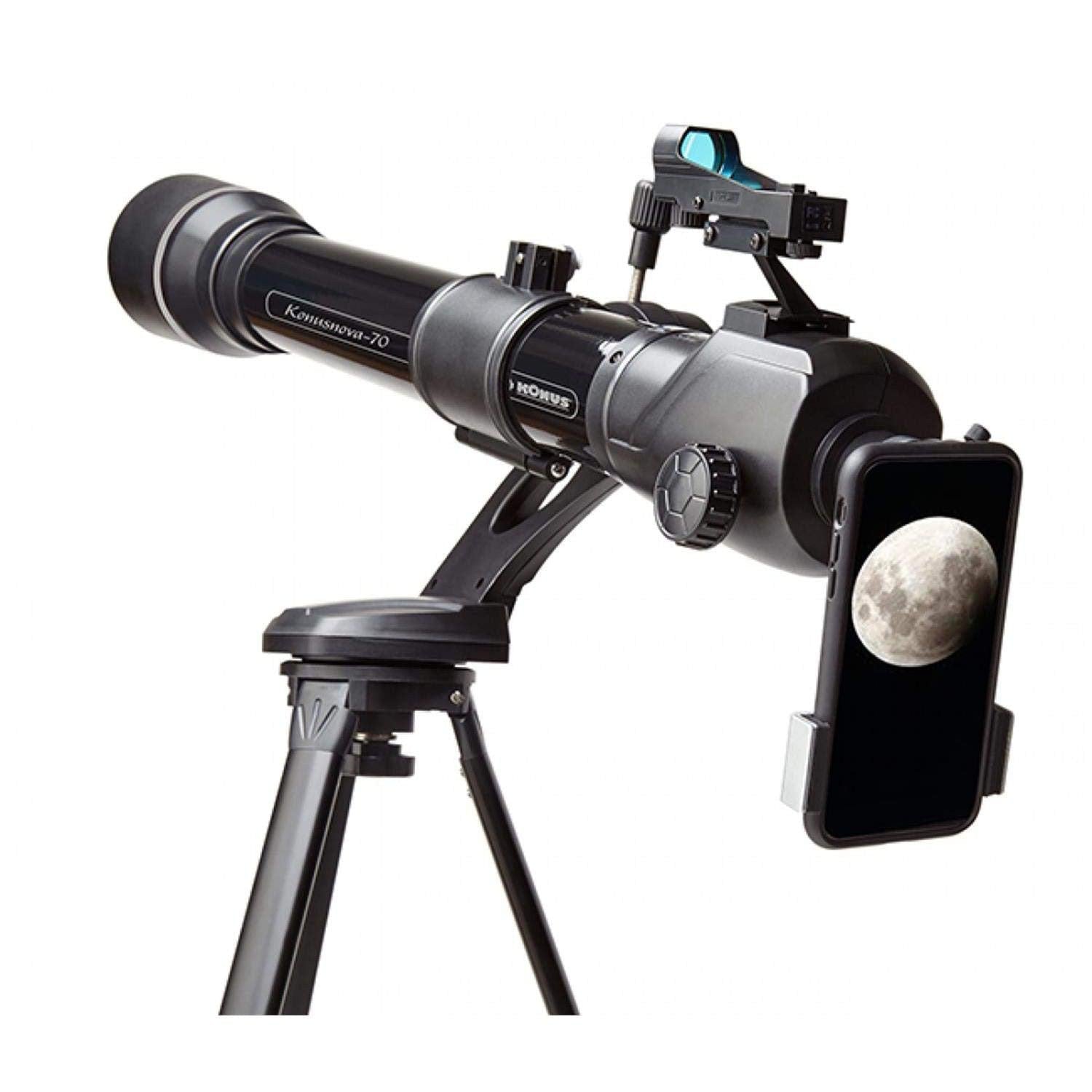 Konus Konusnova 70 D70 F800 Refractor Telescope - 70mm Aperture, 800mm Focal Length for Stargazing & Astronomy Beginners - Perfect for Backyard Viewing, Moon Observation & Celestial Exploration