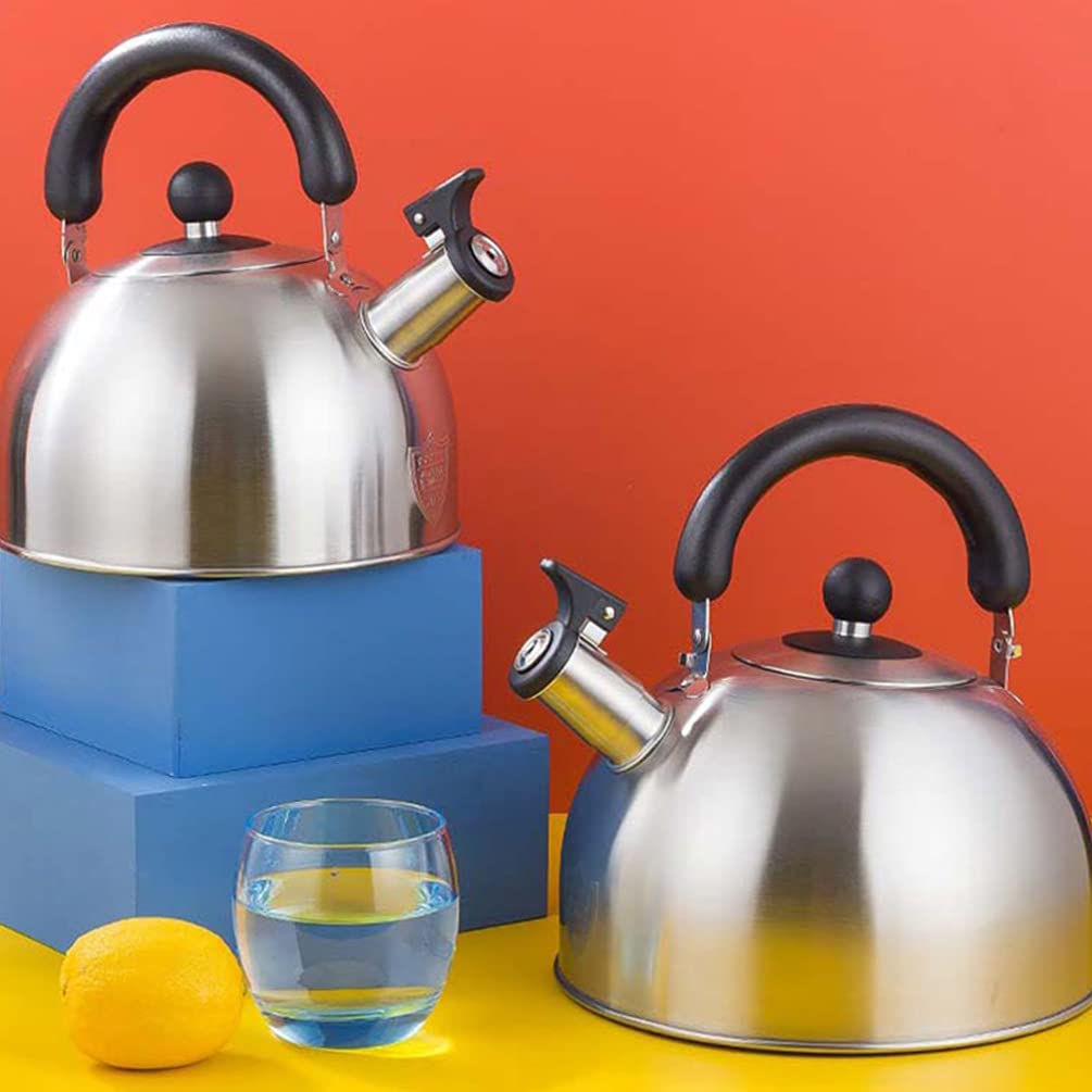 1pc Stainless Steel Whistle Tea Kettle - Large Capacity Stovetop Whistling Kettle for Home & Kitchen - Perfect for Boiling Water, Making Tea, Coffee & Hot Beverages