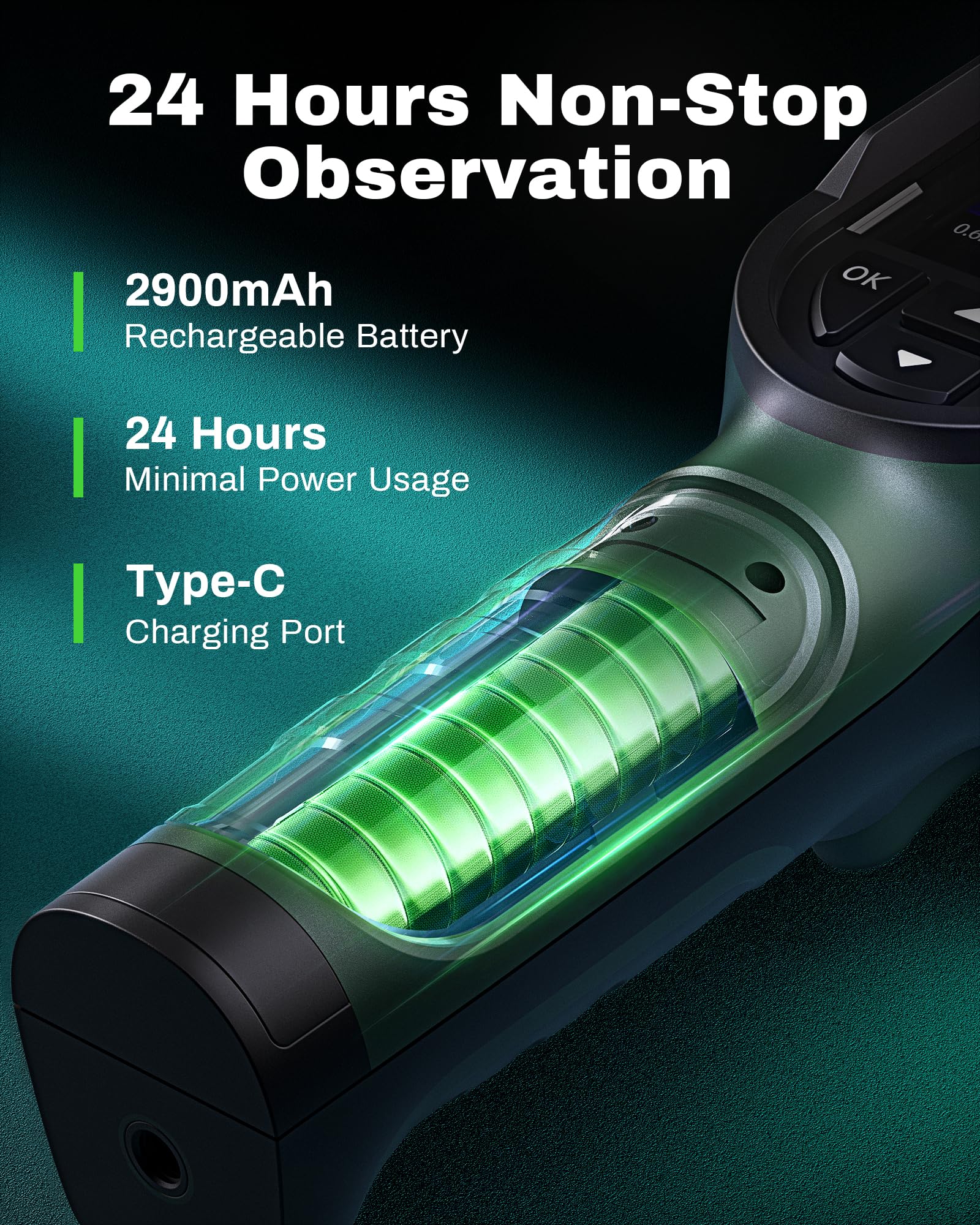 H128 Handheld Thermal Imaging Camera - 240x240 TISR Resolution, 25Hz IR Camera with -4°F to 842°F Range | 24H Battery Life, Temperature Alarm & IP65 Protection | for Home Inspection, Electrical Maintenance & HVAC Diagnosis