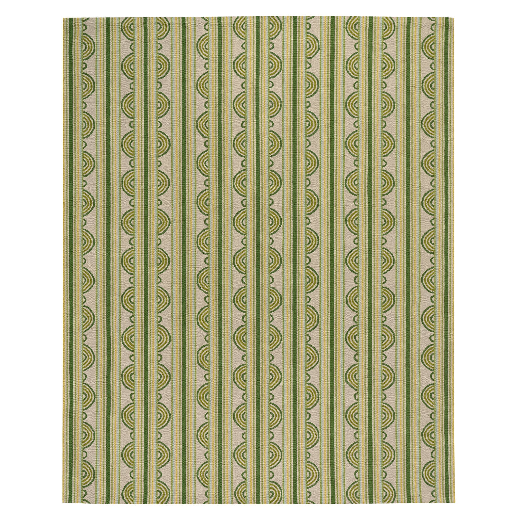 Handmade Hooked Wool Rug with Button Design | Olive Green | Perfect for Living Room, Bedroom, or Home Office Decor