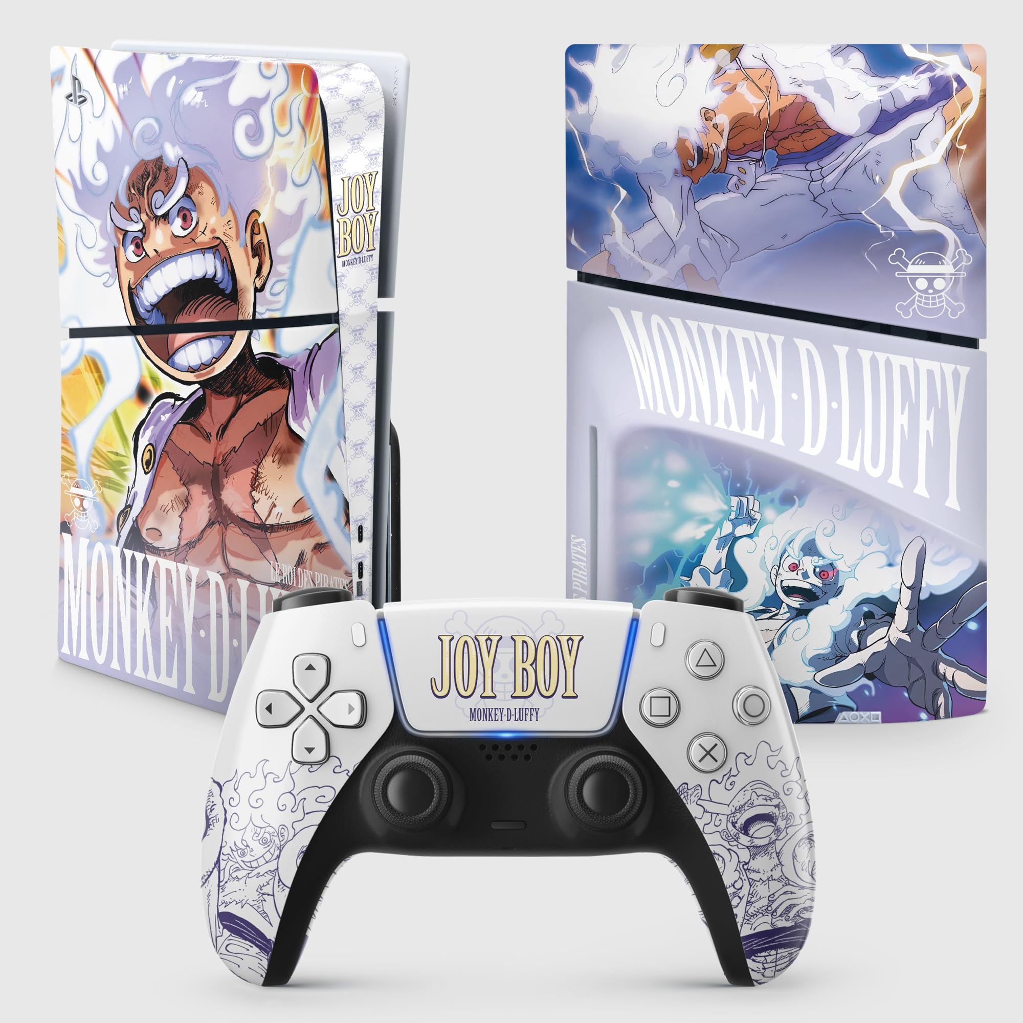 PS5 Slim Gear 5 Sticker Decal Set - Manga Style Skin for PlayStation 5 Console & Controller - Compatible with Disc Edition Slim - Perfect for Gaming Setup & Personalization (1 Controller)