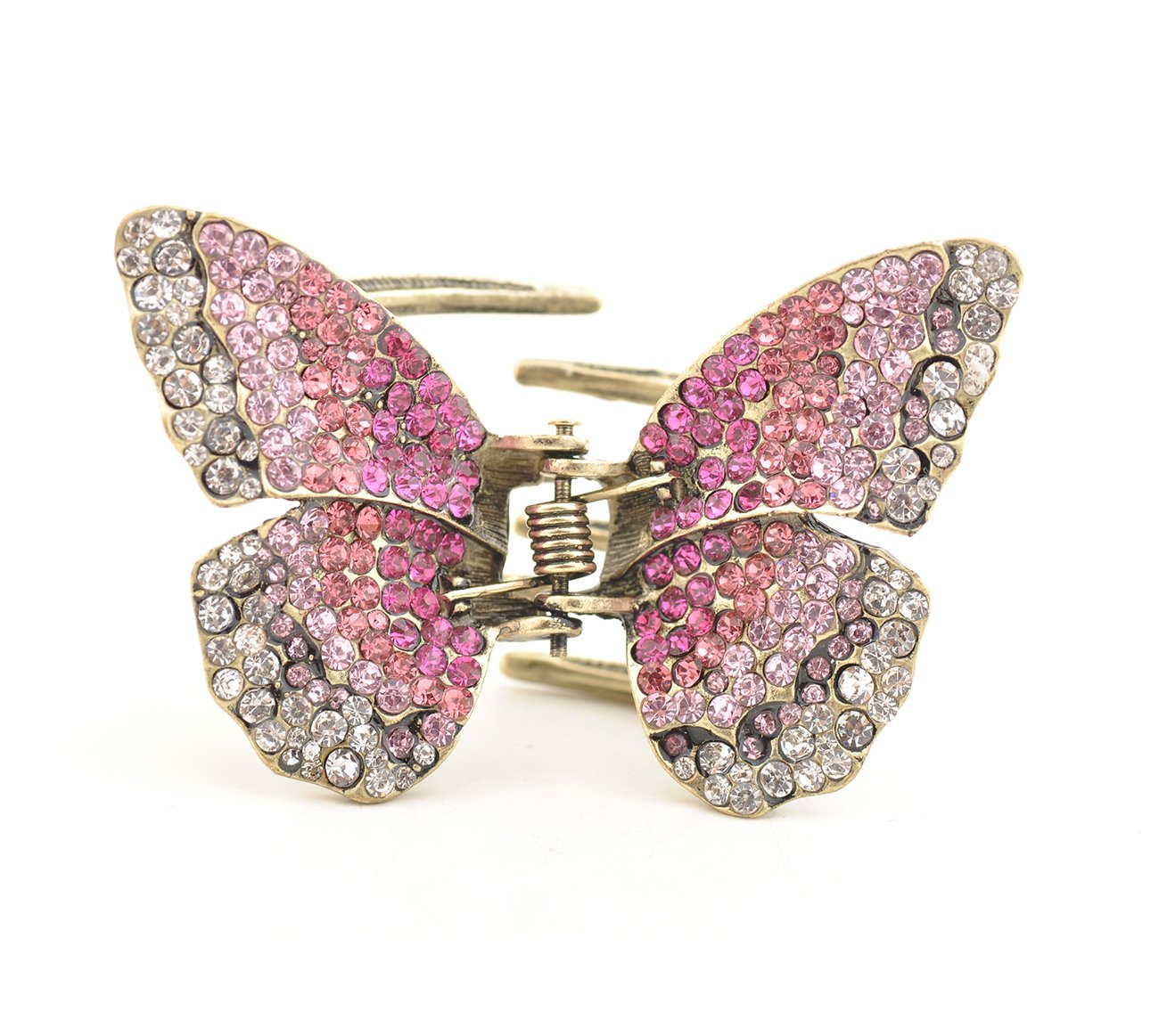 Large Jaw Clips Butterfly Hair Claw - Bronze Fuchsia Hair Clips for Women, Girls | Perfect for Ponytails, Buns & Updos | Salon Quality Hair Accessories