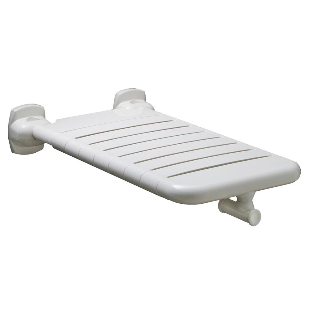 Bobrick B518116 Folding Bathtub Seat - Vinyl Coated Surface Mounted Bath Safety Chair with Glossy Finish | Non-Slip Shower Bench for Elderly & Disabled | Ideal for Bathroom Safety & Accessibility