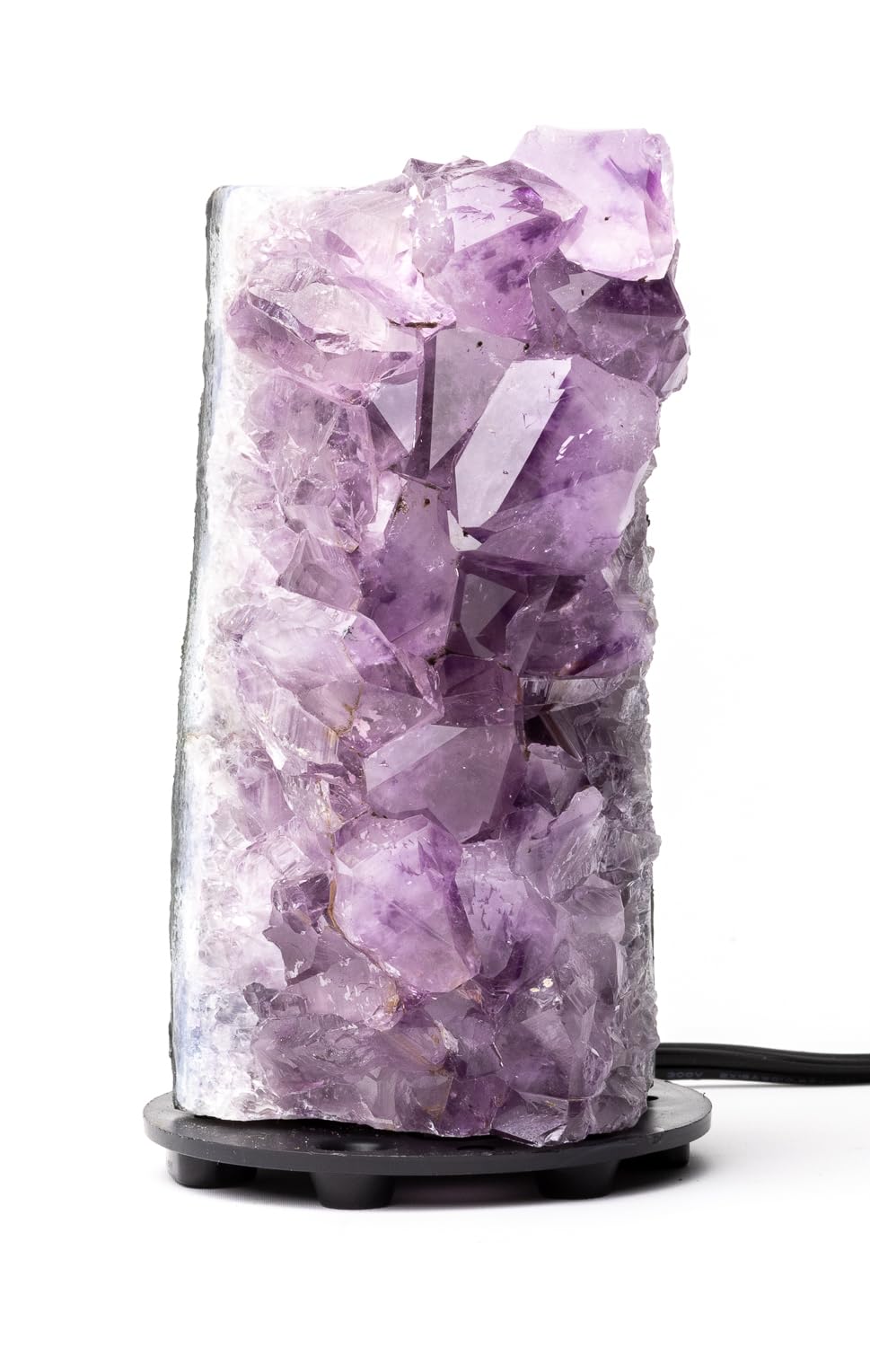 DesertUSA Natural Amethyst Crystal Cluster Dimmable LED Lamp - Purple Healing Stone Night Light for Bedroom, Meditation & Yoga Room Decor