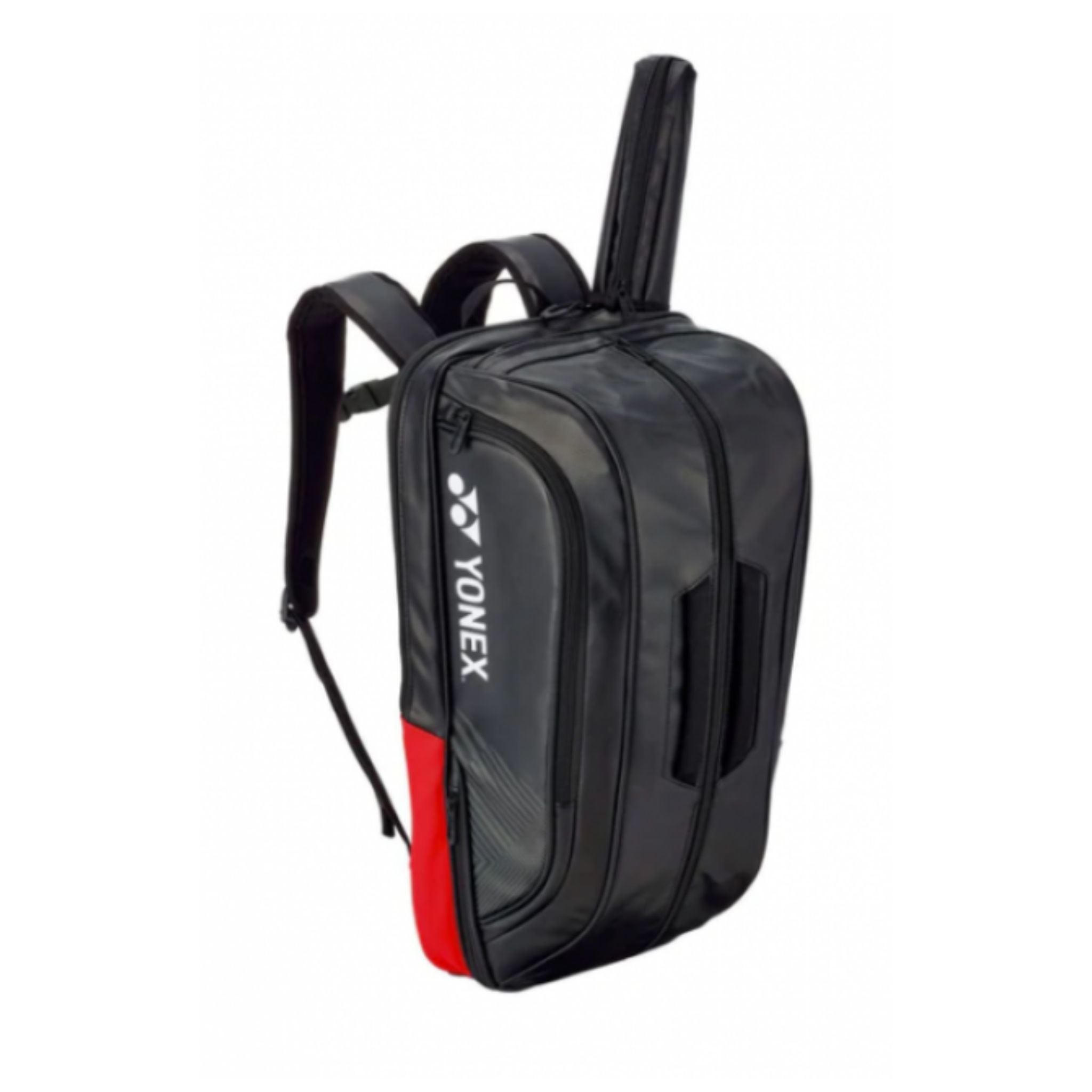Yonex BAG02312 Expert Badminton Backpack [Black/Red] - Durable Sports Bag for Tennis, Squash & Badminton Players - Perfect for Gym, Training & Travel