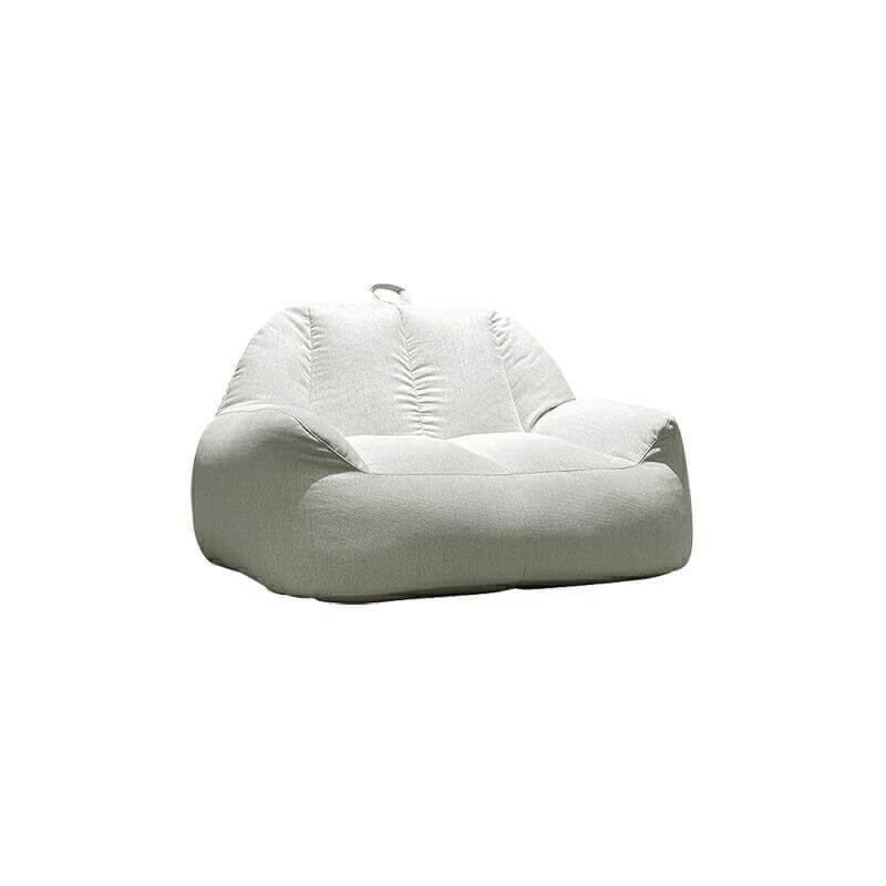 Premium Large Solid Color Cotton Blend Bean Bag Chair - Pre-Filled with Polypropylene Beans for 2 People - Perfect for Living Room, Game Room & Dorm Relaxation