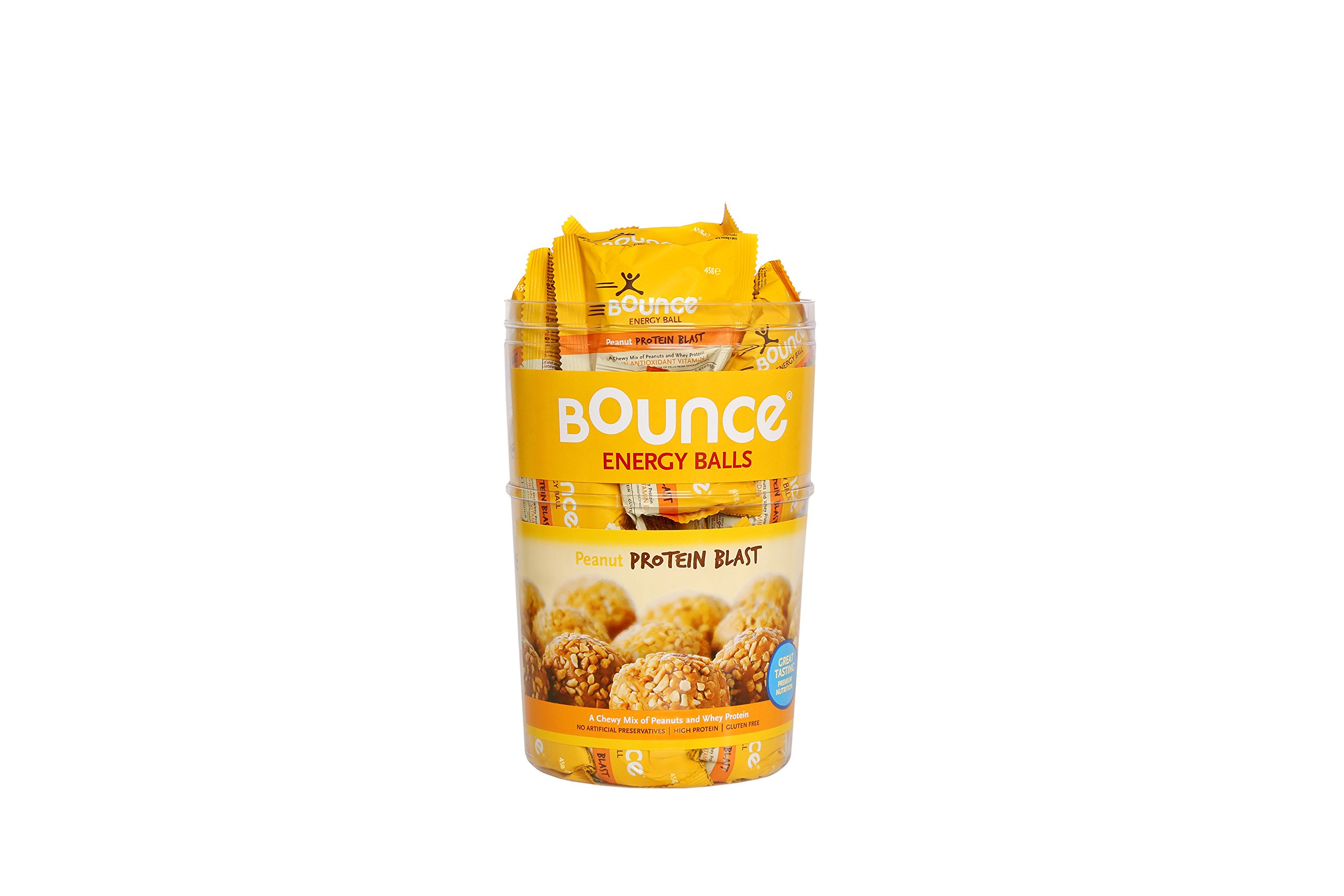 Bounce Peanut Protein Blast Balls - 42g x 40 Pack | High Protein Snack for Energy & Fitness | Perfect for Gym, Hiking & On-the-Go Nutrition