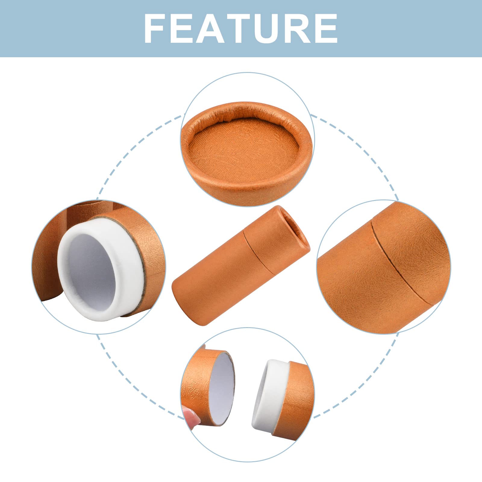 12-Pack Gold Kraft Paperboard Tubes with Lids - 10ml Small Round Containers for Tea, Ornaments & Gift Packaging | DIY Crafts, Party Favors, Wedding Decorations