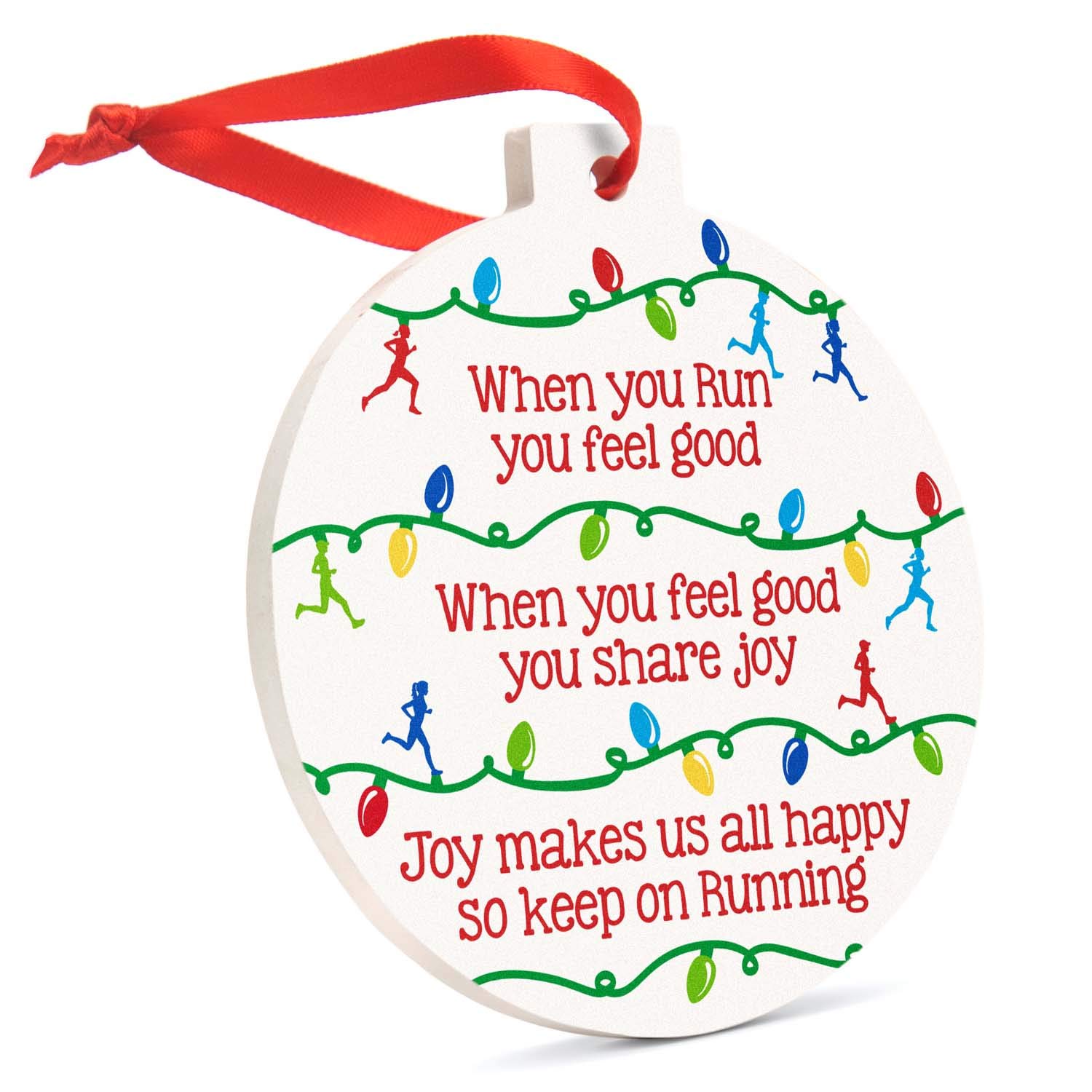Ceramic Running Shoe Christmas Ornament - Perfect for Runners & Athletes Holiday Decor - Ideal for Tree Toppers, Gift Exchanges & Sports-Themed Holiday Parties