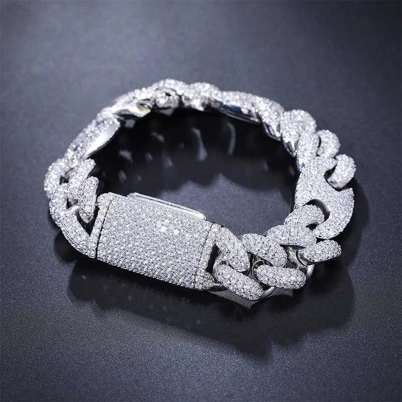 8 Iced Out Diamond Moissanite Bracelet for Women - 925 Sterling Silver Tennis Chain Bracelet | Perfect for Parties, Weddings & Special Occasions