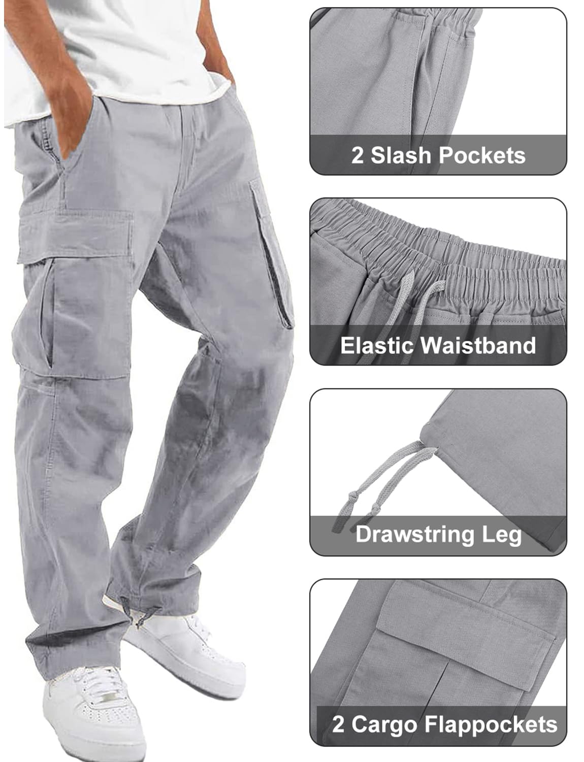 Men's Cargo Jogger Pants - Outdoor Hiking & Casual Wear