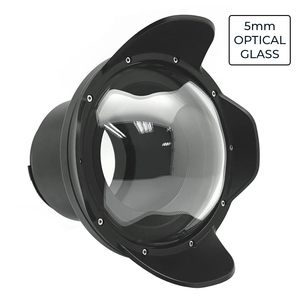 6 Optical Glass Dry Dome Port V.2 for Sony FE 16-35mm F2.8 GM Lens - 40M/130FT Underwater Housing with Zoom Gear - Perfect for Underwater Photography & Scuba Diving