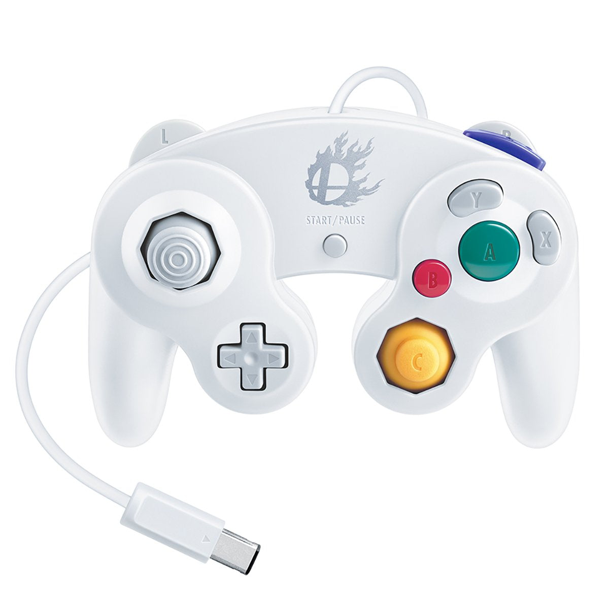Official Nintendo GameCube Controller - Super Smash Bros. Edition (White) | Compatible with Switch, Wii & PC | Perfect for Fighting Games & Competitive Gaming