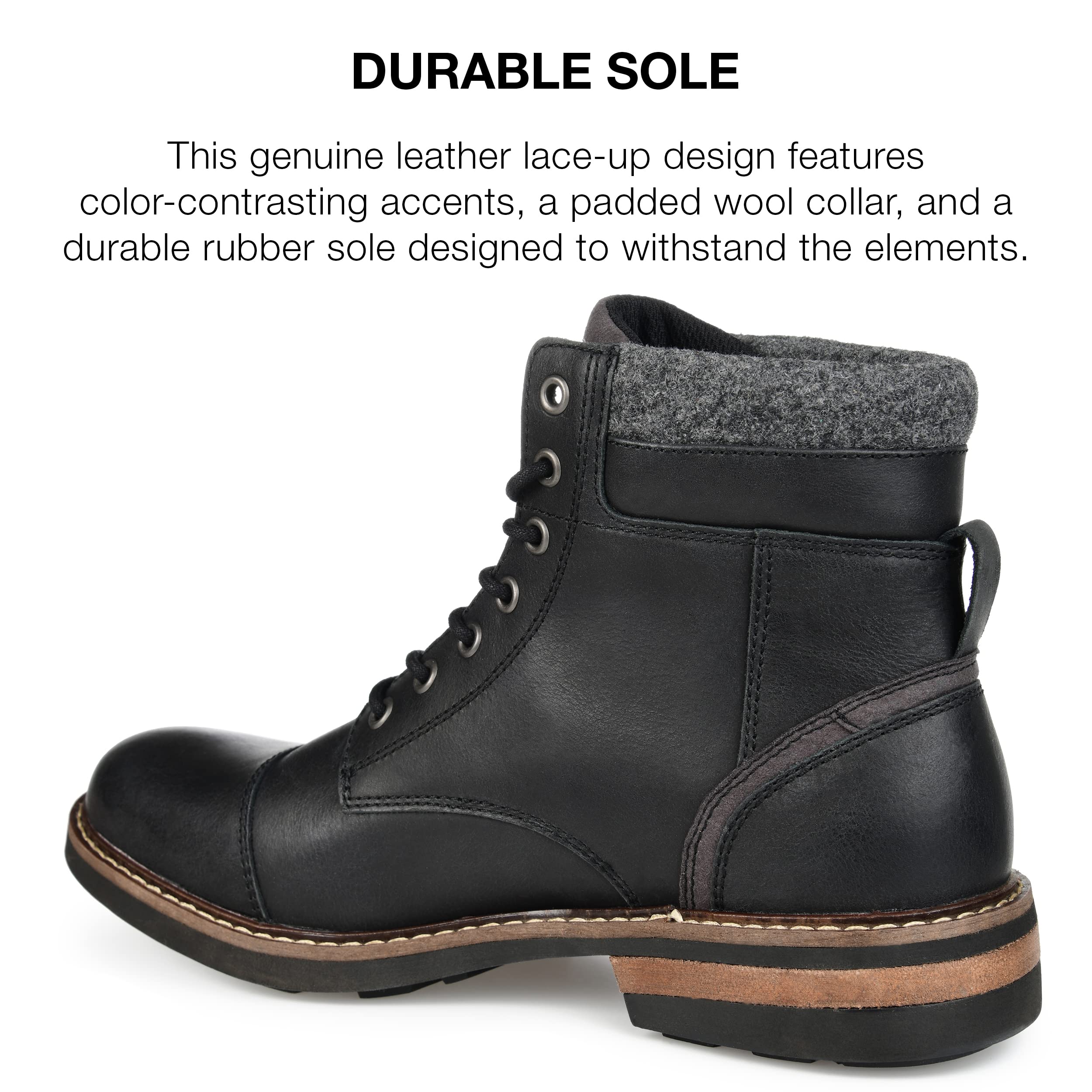 Men's Chukka Boots - Comfortable Leather Ankle Boots for Casual & Dress Wear | Water-Resistant & Slip-Resistant Sole | Perfect for Office, Dating & Outdoor Activities