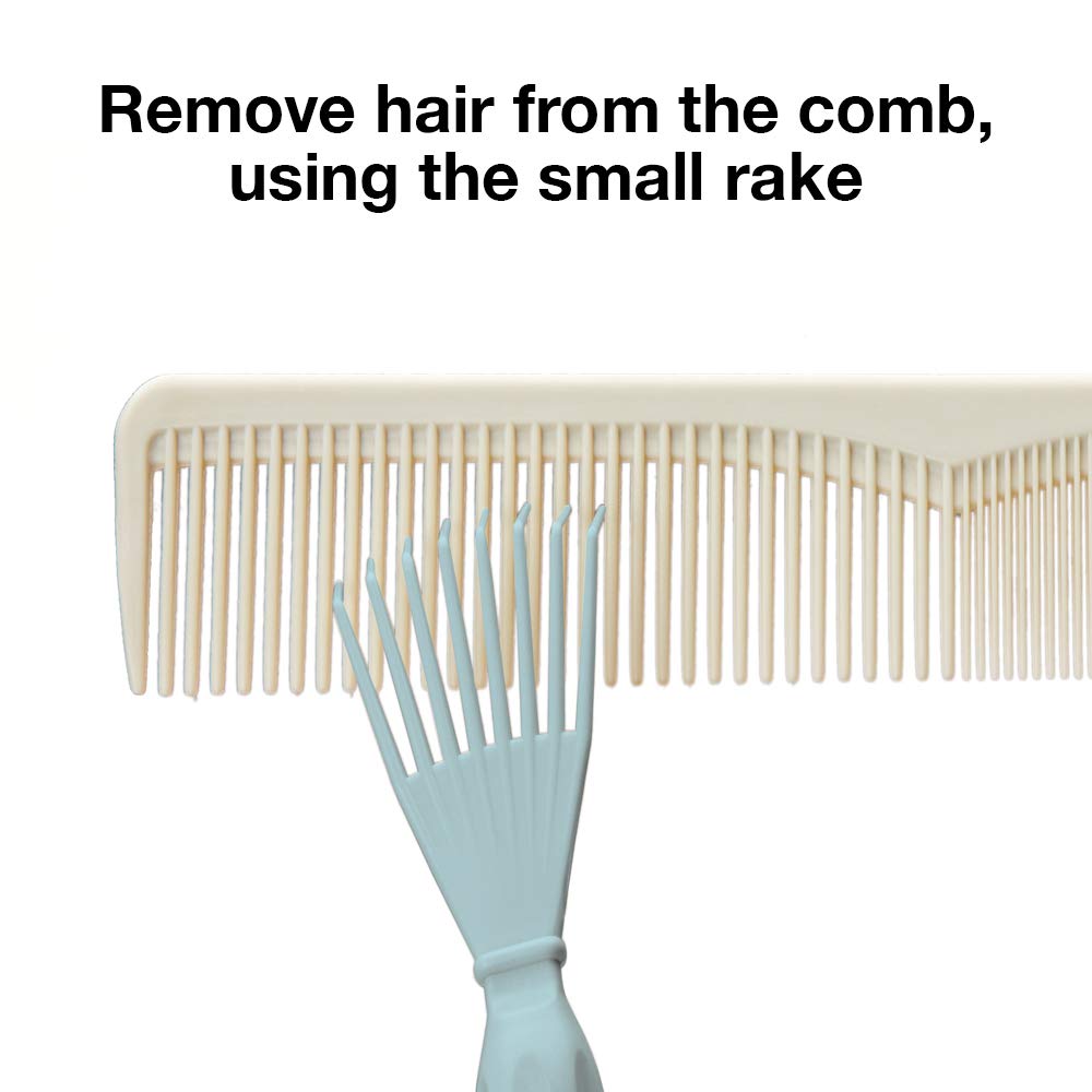 Olivia Garden 2-in-1 Hair Comb Cleaner - Professional Styling Tool & Detangler for Salons & Home Use (Perfect for Thick Hair & Extensions)