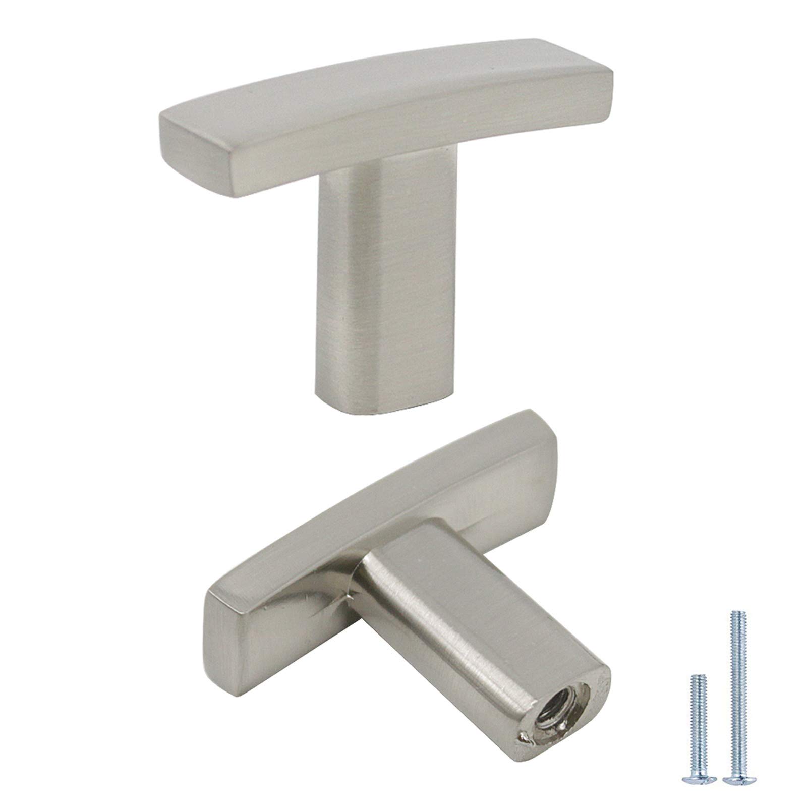 15-Pack Probrico Satin Nickel Cabinet Knobs - Modern Kitchen & Furniture Hardware for Drawers, Wardrobes, Closet Doors & Cupboards - Durable Dresser Pulls for Home & Office Organization