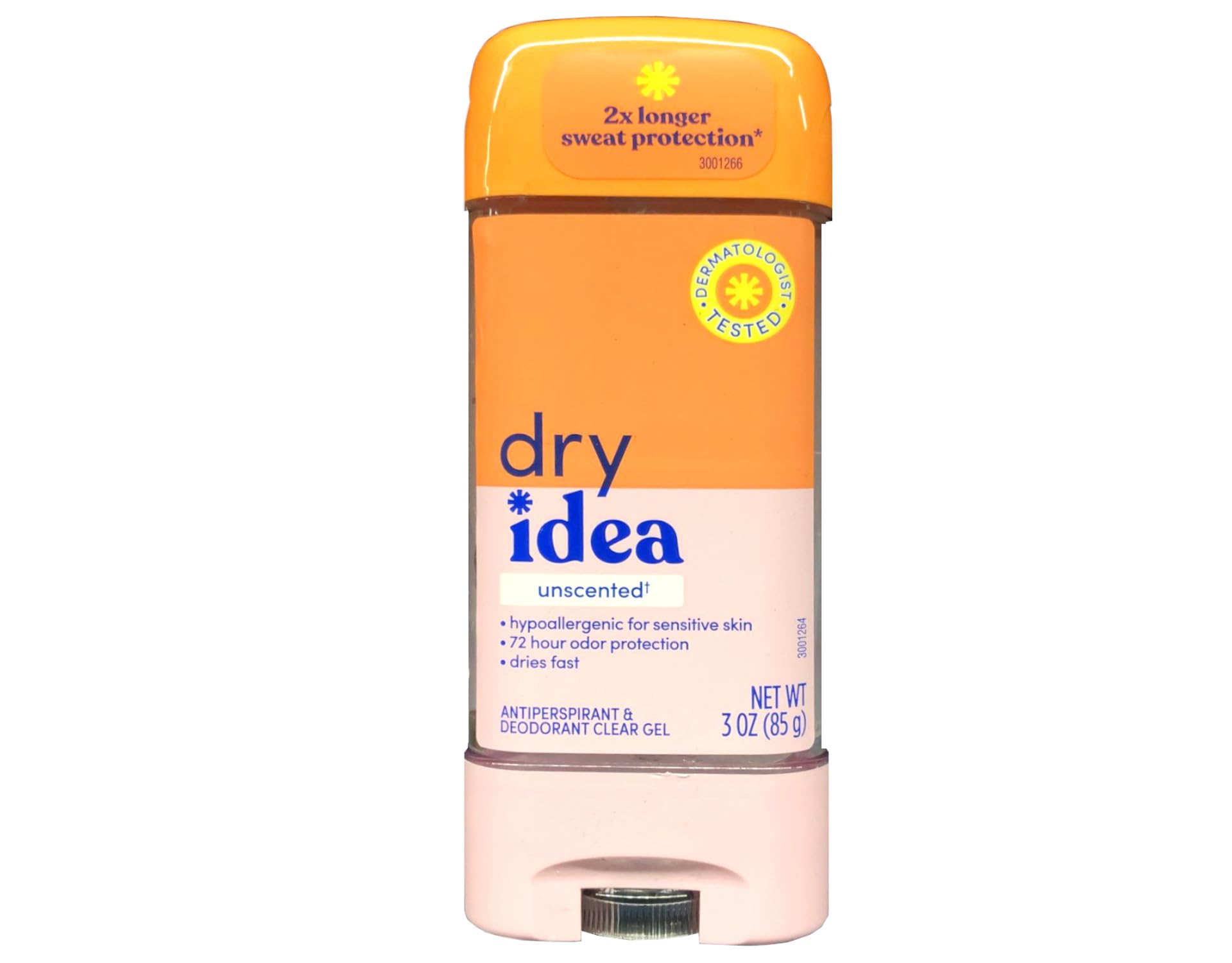 Dry Idea Advanced Dry Unscented Antiperspirant & Deodorant Clear Gel - 3 oz (Pack of 9) | 72-Hour Sweat Protection, Aluminum-Free Formula for Sensitive Skin | Perfect for Gym, Work & Daily Freshness
