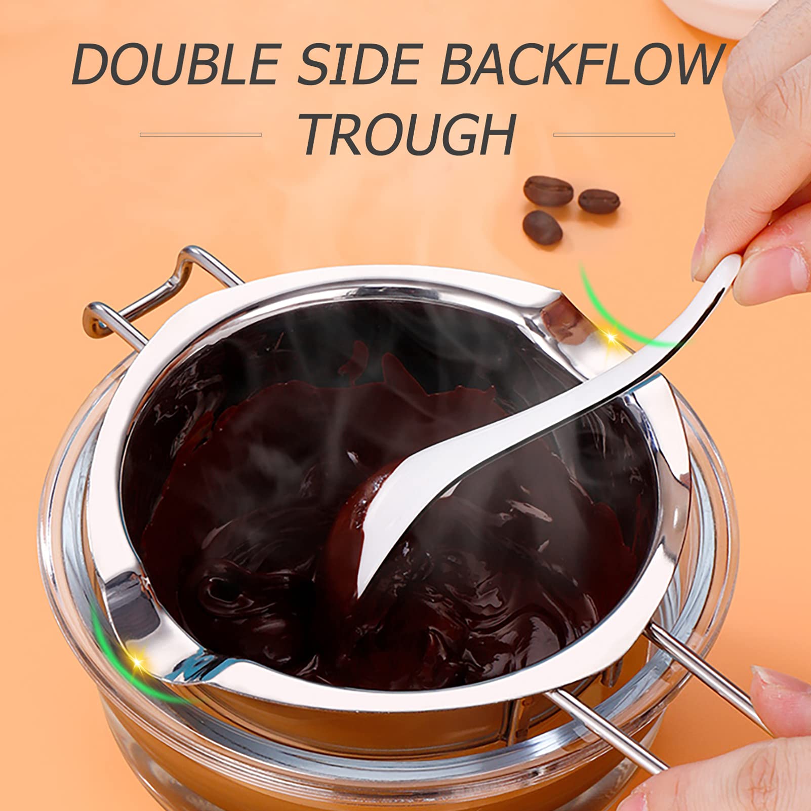 DOITOOL Stainless Steel Chocolate Melting Pot Set - Double Boiler for Candy, Cheese & Milk - Ideal for Baking, BBQ, Fondue & Candy Making - Waterproof & Durable Design