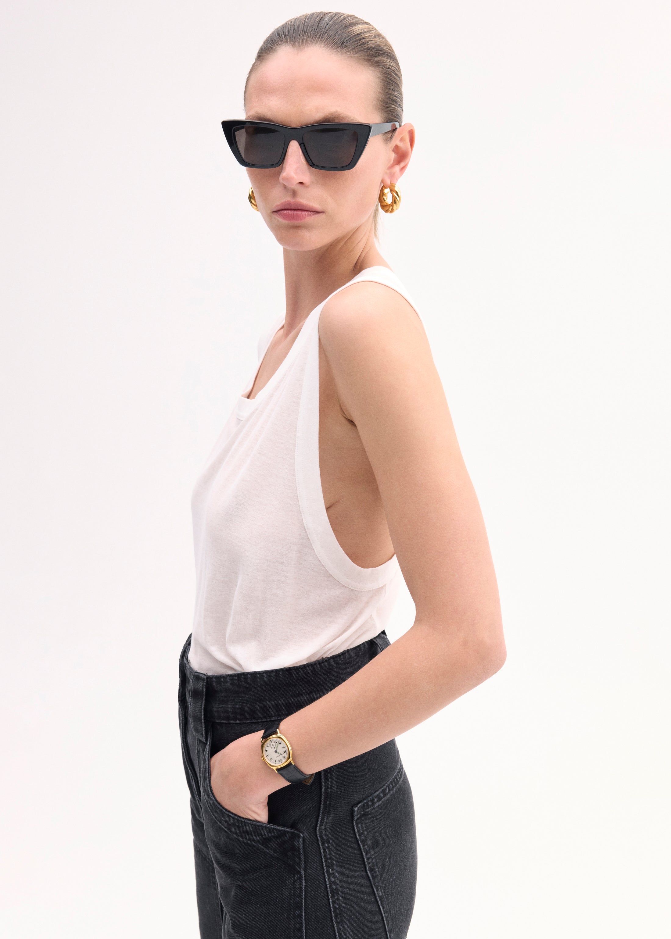 Women's Loose Fit Slub Jersey Tank Top - Soft Breathable White Casual Summer Top for Beach, Yoga & Everyday Wear