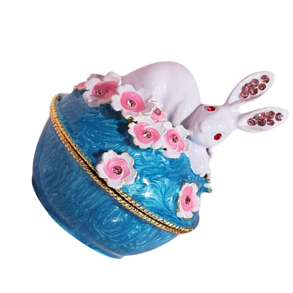 1pc Elegant Alloy Jewelry Box - Portable Ring Storage Case for Travel & Desk Organization | Perfect for Gifts, Wedding Rings, and Jewelry Display