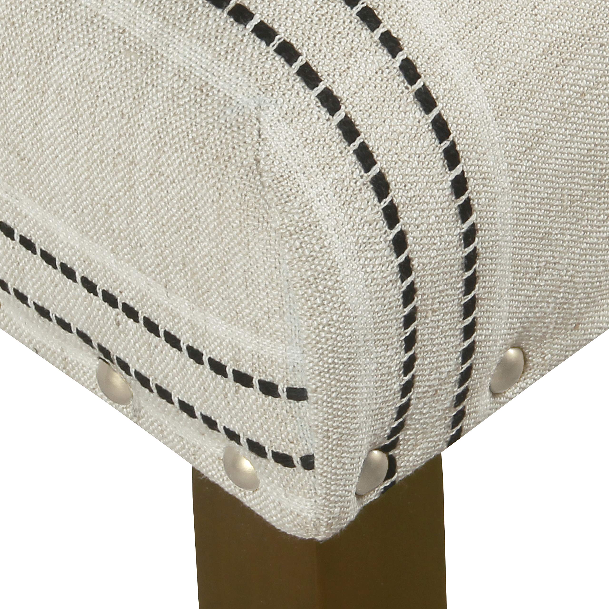 Homepop Upholstered Dining Chairs Set of 2 - Modern Black and White Striped Accent Chairs with Nailhead Trim | Elegant Kitchen & Dining Room Furniture for Home Decor | Perfect for Small Spaces, Breakfast Nooks & Farmhouse Style Interiors