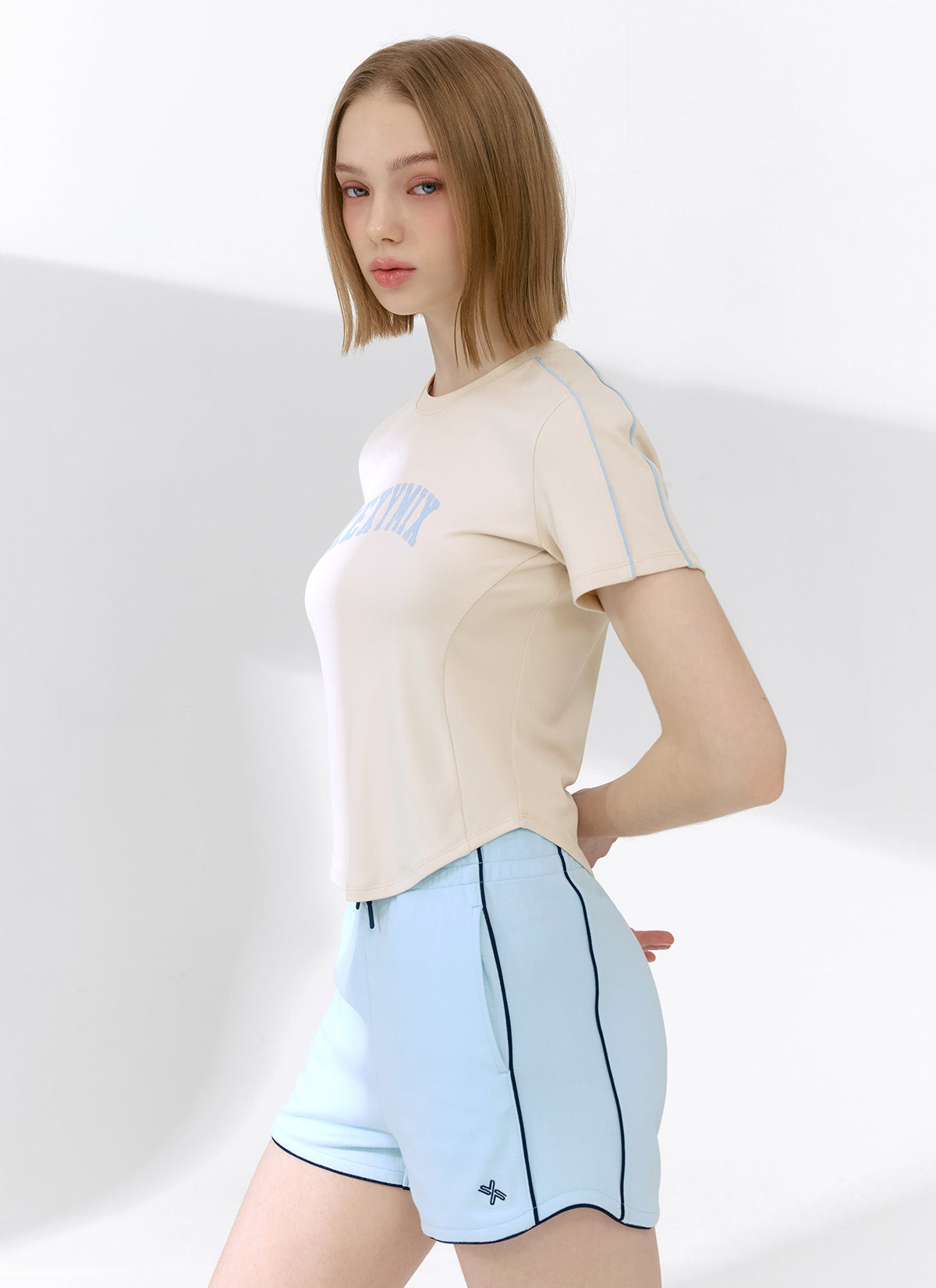 Trendy Color Block Crop Short Sleeve T-Shirt for Women | Summer Casual Fashion Top | Perfect for Beach Outings, Music Festivals & Street Style