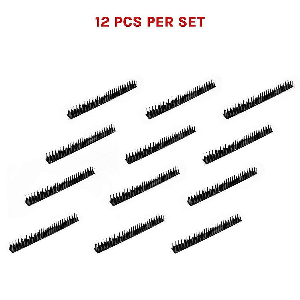 12 Pack Bird Spikes - Stainless Steel Anti-Pest Spikes for Birds, Cats, Possums & Rodents - Durable Outdoor Pest Deterrent for Roofs, Fences & Walls | Perfect for Home, Garden & Commercial Use