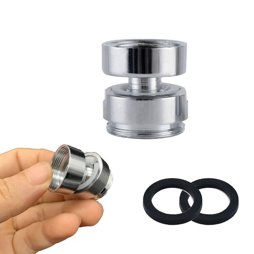 360 Degree Swivel Faucet Adapter - NPT Female 18mm to 22mm Male Thread Brass Connector for Kitchen Sink, Water Purifier & Tap Aerator | Perfect for Home, RV & Outdoor Use