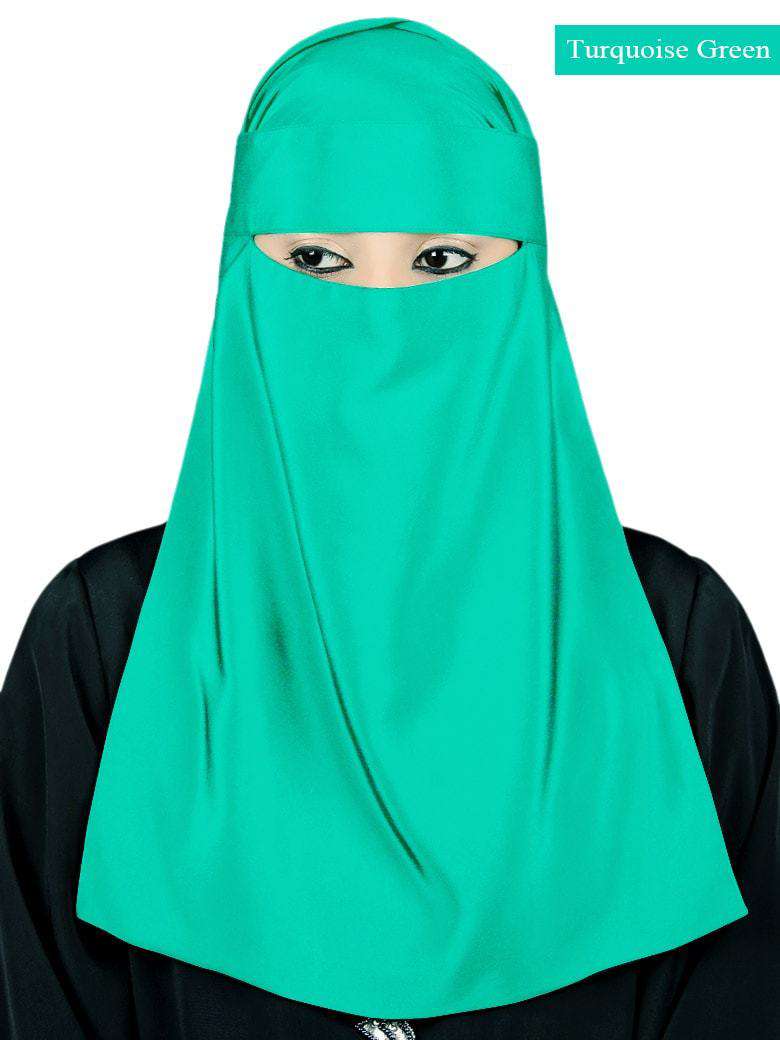 Lamah Niqab with Square Hijab and Headband Set - Perfect for Muslim Women's Prayer, Modest Fashion, and Everyday Wear
