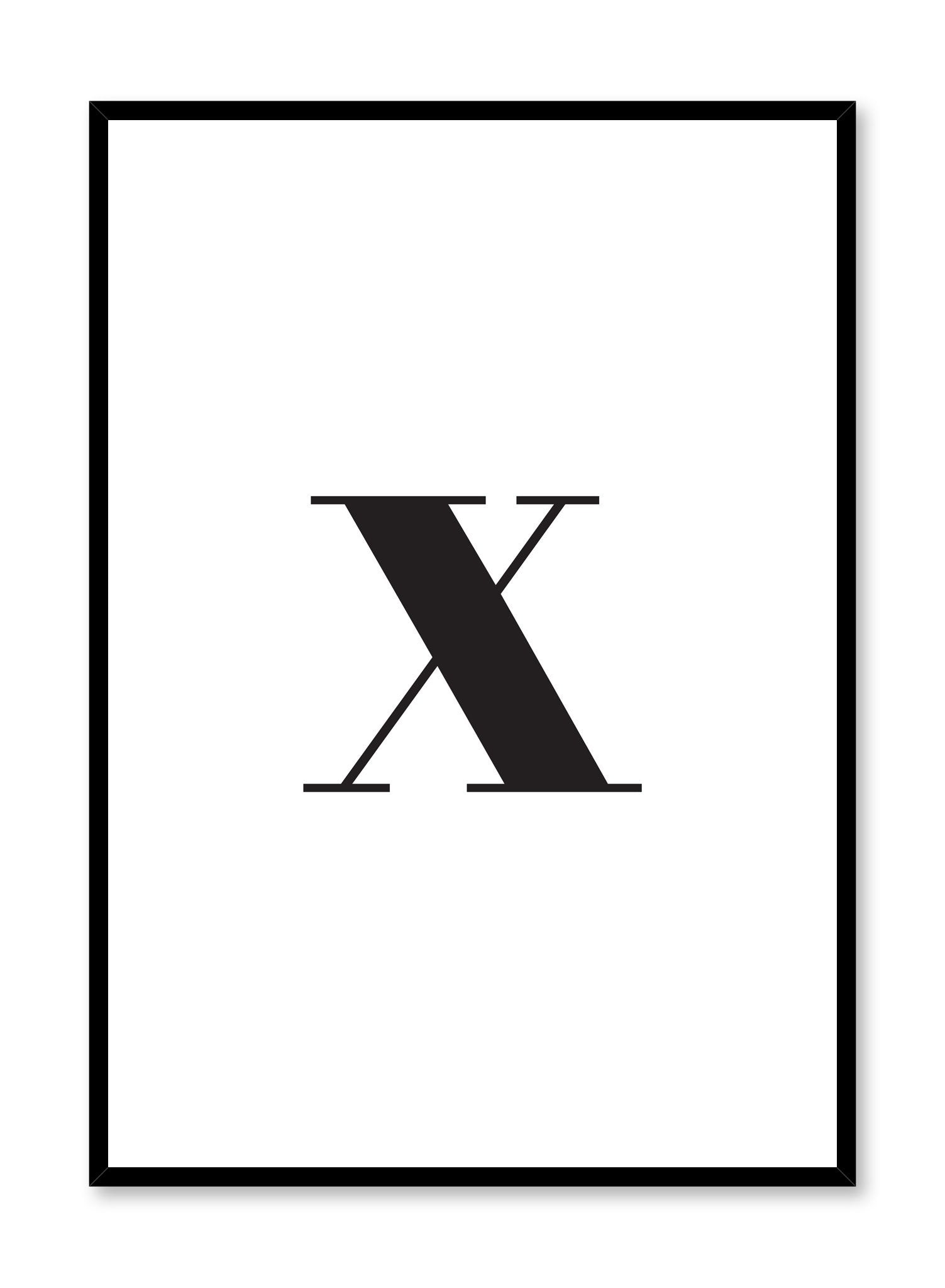 Lowercase Letter X Poster - Alphabet Learning Decor for Kids' Rooms & Classrooms - Perfect for Early Childhood Education & Homeschooling