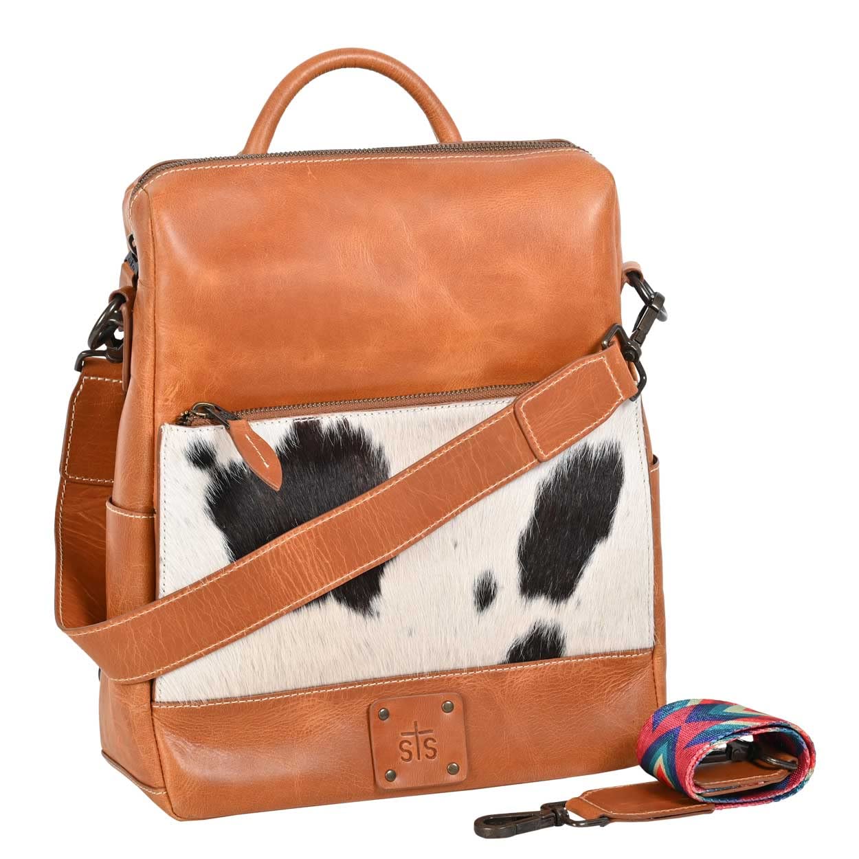 STS Ranchwear Women's Basic Bliss Multi-Color Leather Backpack - Stylish & Durable for Work, Travel & Outdoor Adventures