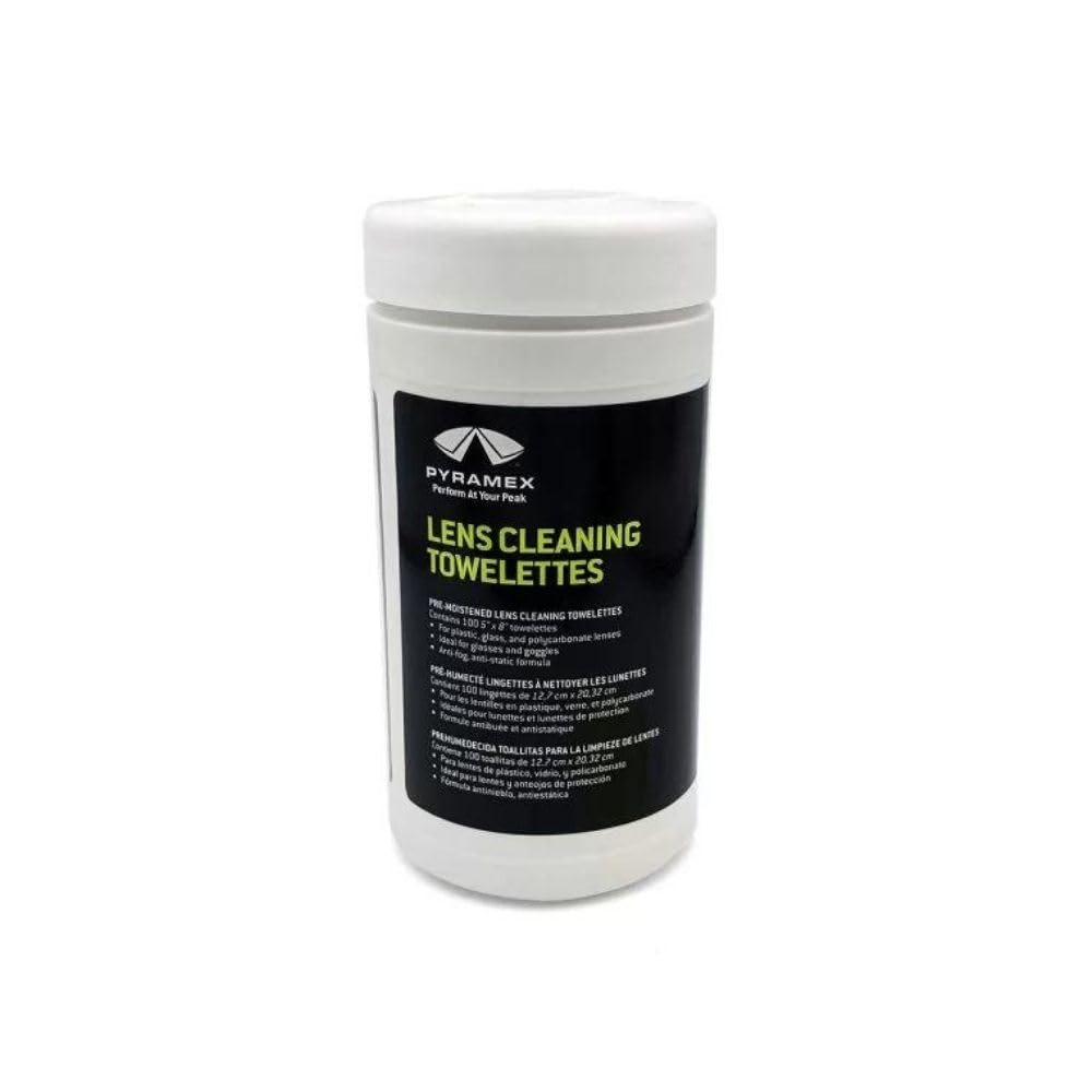 MS-93175 Lens Cleaning Wipes - 100 Pre-Moistened Towelettes in Pop-Up Canister for Eyeglasses, Camera Lenses & Screens | Portable Optical Cleaning Solution for Home, Office & Travel