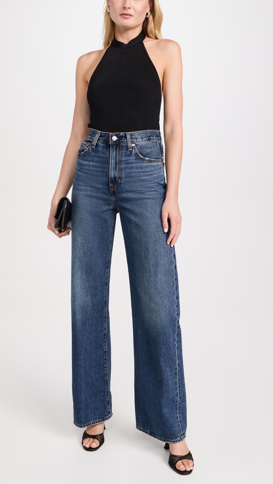 Levi's Women's Ribcage Wide Leg Jeans - High Waist Stretch Denim Pants for Casual & Chic Outfits | Perfect for Work, Date Night & Everyday Wear