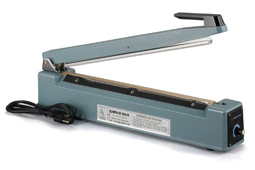 Tach-It HJ401/2T 16-Inch Commercial Table Top Impulse Bag Sealer with 2mm Wide Seal for Food Packaging, Coffee Beans, Snacks & Small Business Use