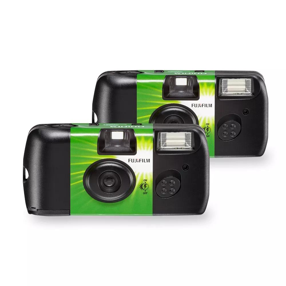Fujifilm Quicksnap Flash 400 Disposable Camera with Built-in Flash - 2 Pack for Travel, Parties & Events - Vintage Film Photography for Weddings, Vacations & Special Moments