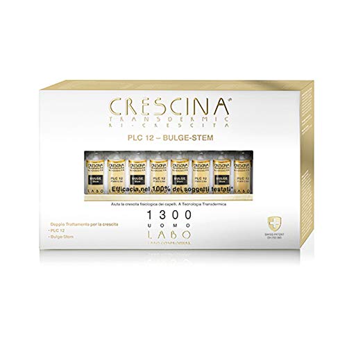 CRESCINA Plate Like Complex PLC12 BULGE STEM Hair Regrowth Treatment - 40 Vials for Thinning Hair & Hair Loss - Stimulates Hair Follicles & Promotes Growth - Ideal for Men & Women with Receding Hairline or Baldness - Use for Daily Scalp Treatment & Hair Restoration