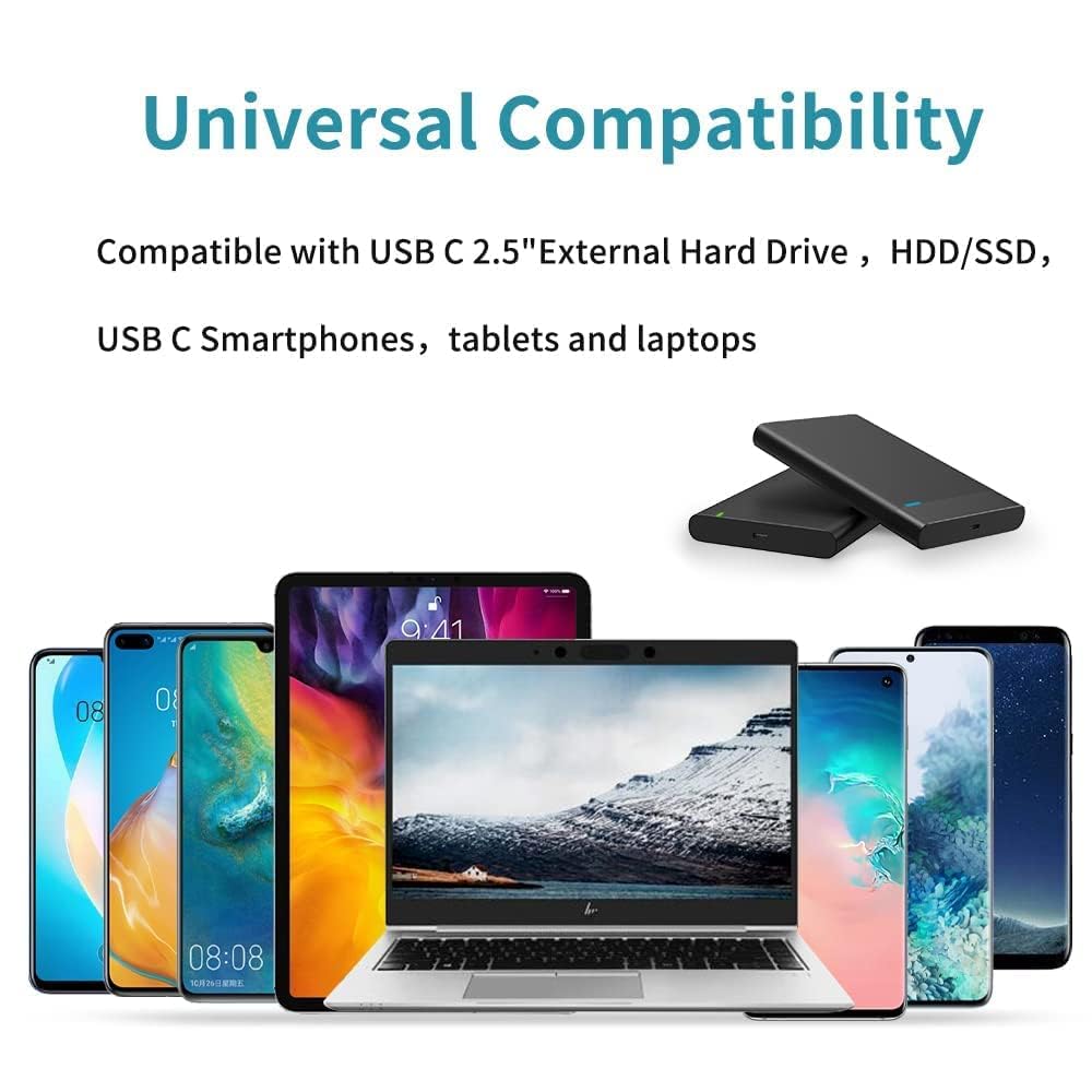 Dreaazhi USB C to USB 3.1 Gen 2 Fast Charging Cable (0.2M/0.66ft) - 10Gbps Data Transfer & 3.1A Quick Charge - Compatible with Samsung Galaxy S23/Note20, T7 SSD, SanDisk Extreme, Crucial X8, WD - Perfect for Travel, Office & Fast Device Charging