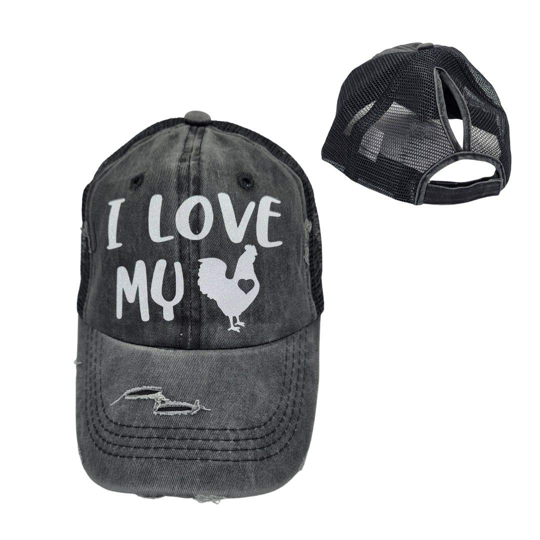 Stock Show Trucker Hats for Women - Adjustable Ponytail Baseball Cap for Farm Life & Barn Work - Perfect for Rodeo, Livestock Shows & Outdoor Country Lifestyle