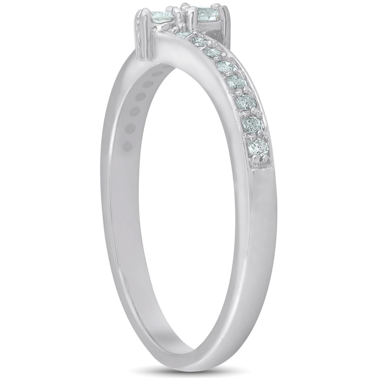 1/4 Carat Two Stone Diamond Engagement Ring - Forever Us Wedding Band in 14K White Gold for Anniversary & Proposal - Perfect for Romantic Occasions & Special Moments