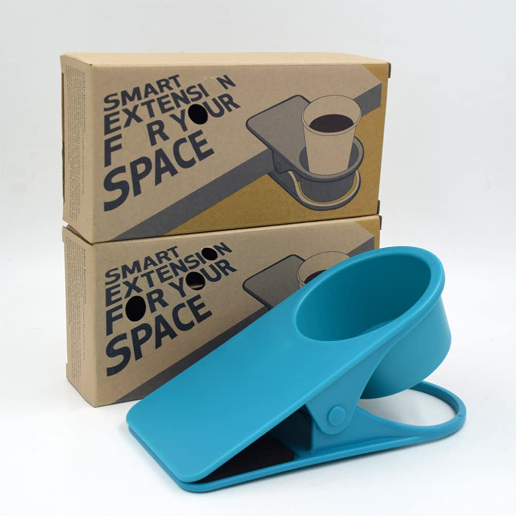 Cabilock Large Desk Cup Holder Clip - Coffee Mug Holder with Saucer, Table Bottle & Drink Holder for Office, Home, Car - Perfect for Workstations, Kitchen, Travel & Outdoor Use