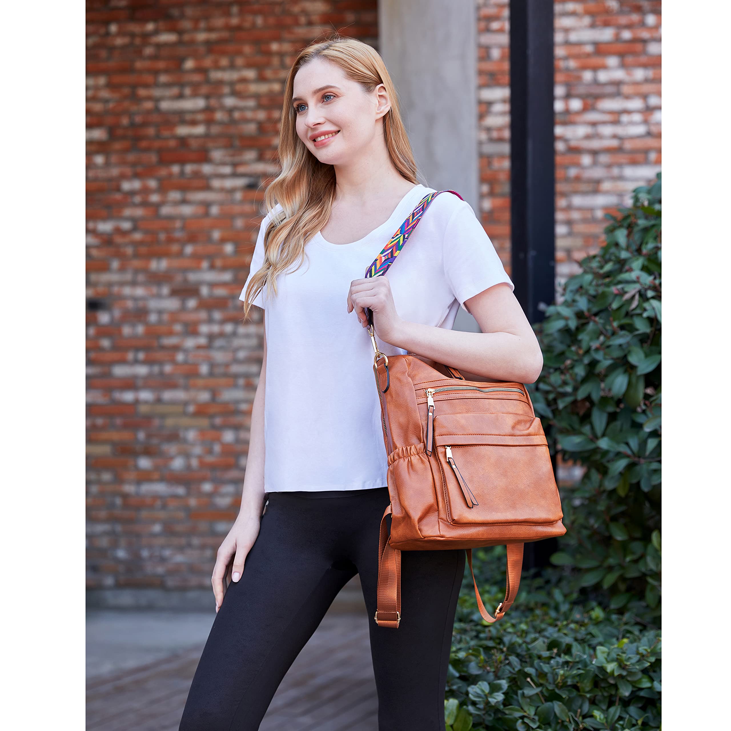 Dora & Liz Women's Leather Backpack Purse - Stylish Travel Shoulder Bag for Ladies, Fashion Designer Handbag (Perfect for Work, College, Commuting & Weekend Getaways)