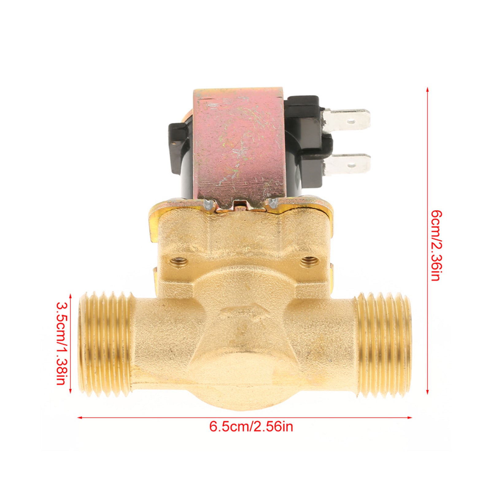 12V DC Normally Closed Brass Electric Solenoid Valve for Water Flow Control - 300mA - Ideal for Irrigation Systems, Water Dispensers, and DIY Plumbing Projects