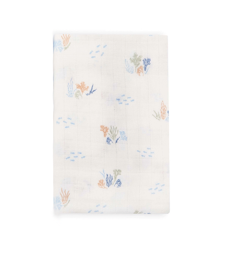 Avery Row Premium Sea Muslin Blanket - Soft & Breathable Baby Swaddle, Nursing Cover & Lightweight Throw for Home & Travel