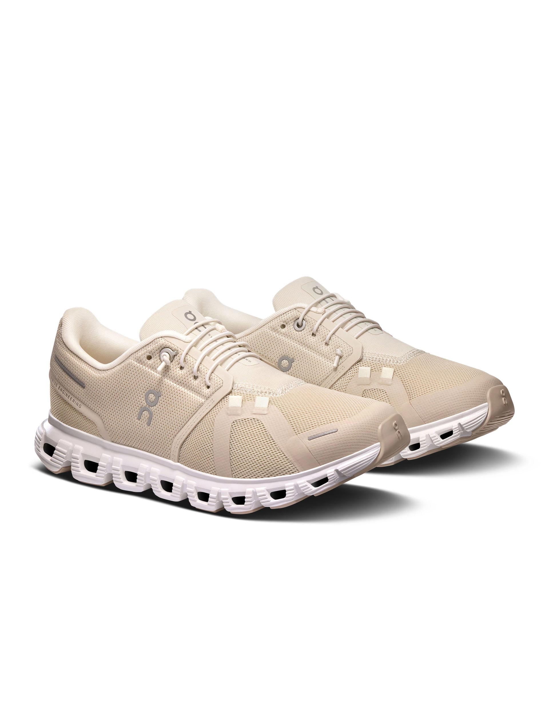 Cloud 6 Running Shoes - Pearl White Women's Athletic Sneakers for Jogging, Gym Workouts & Casual Wear